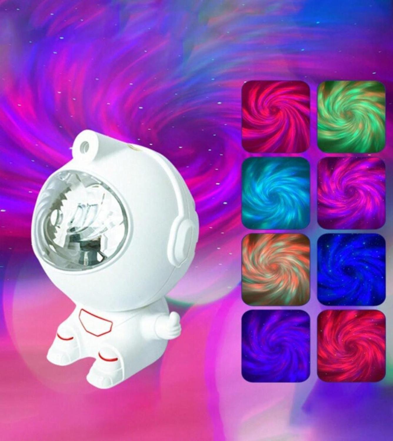 Lampara Proyector Nebula Diseño Astronauta Color Blanco-2