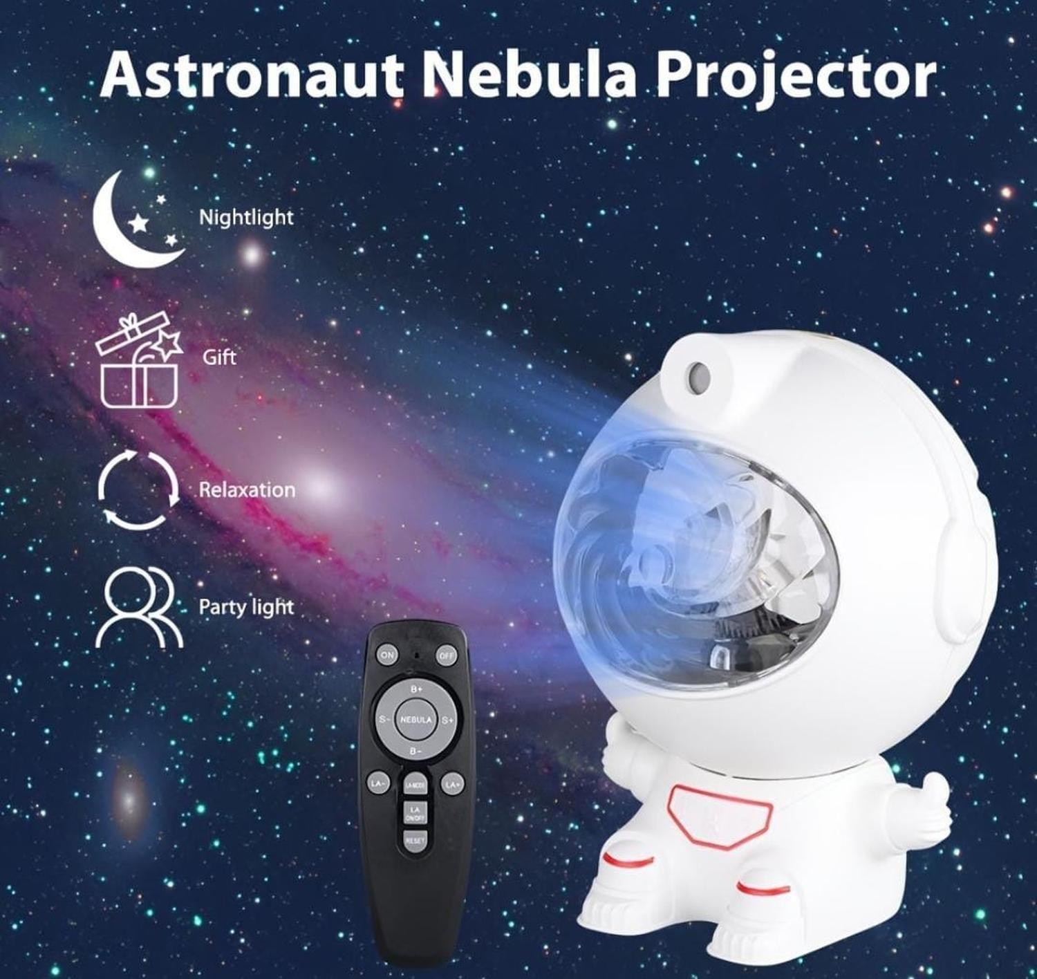 Lampara Proyector Nebula Diseño Astronauta Color Blanco-3