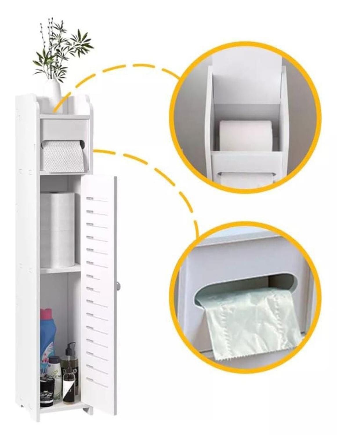 Mueble Organizador De Baño 3 Compartimentos Blanco-0