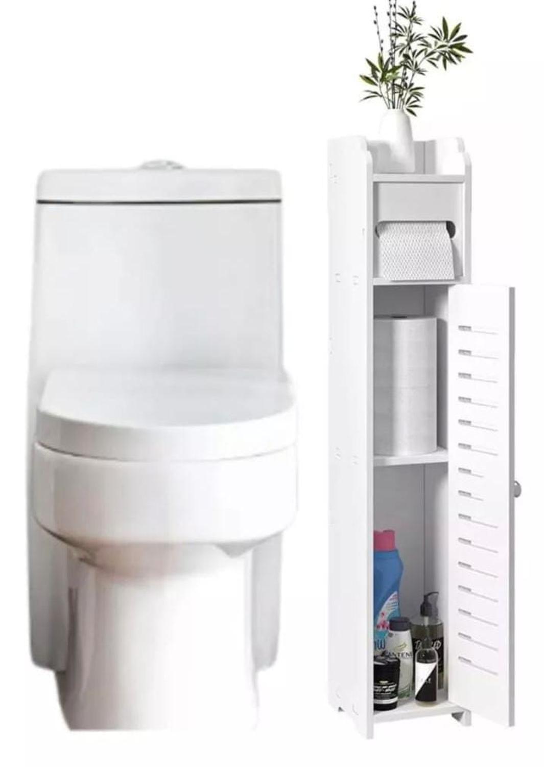 Mueble Organizador De Baño 3 Compartimentos Blanco-4