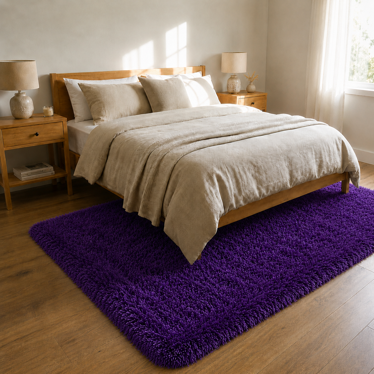 Alfombra Decorativa Shaggy Púrpura 150x200 cm Armonia para Interior 026-4