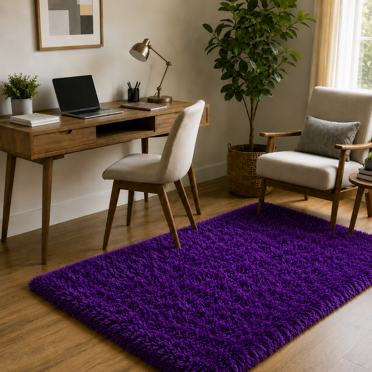 Alfombra Decorativa Shaggy Púrpura 150x200 cm Armonia para Interior 026-7