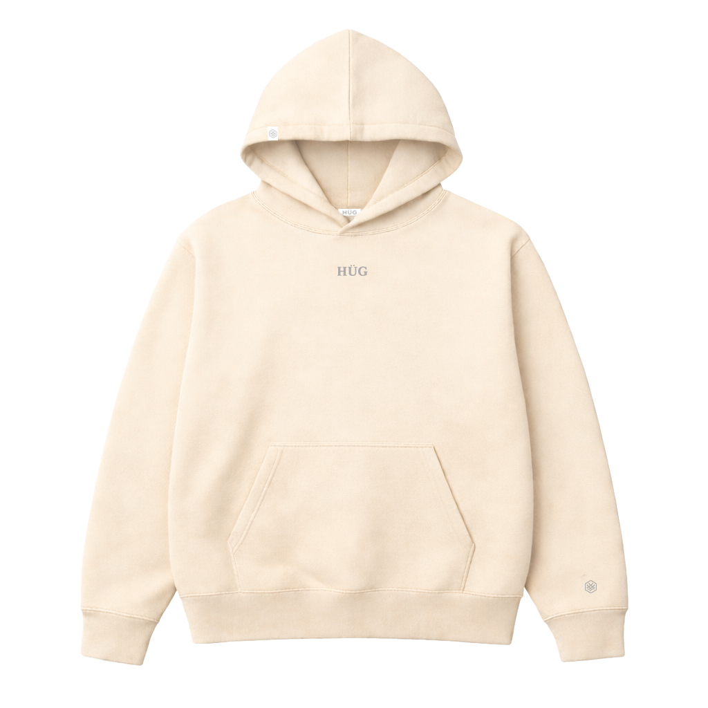 HÜG Hoodie Beige Classy 320 gr 100% Algodón Pima-2
