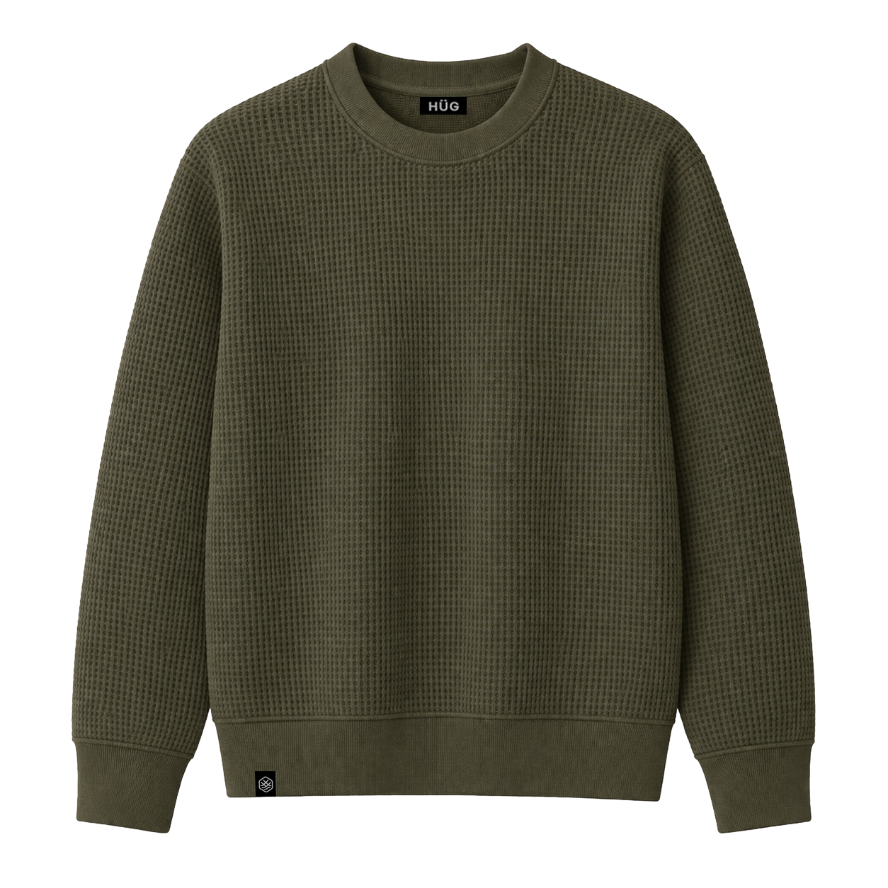 HÜG Sweater Waffle Verde 100% Algodón-2