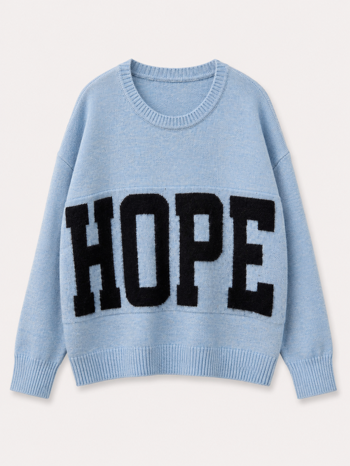 Sweater Mujer Oversize Tejido Cuello Redondo Diseño Hope-0
