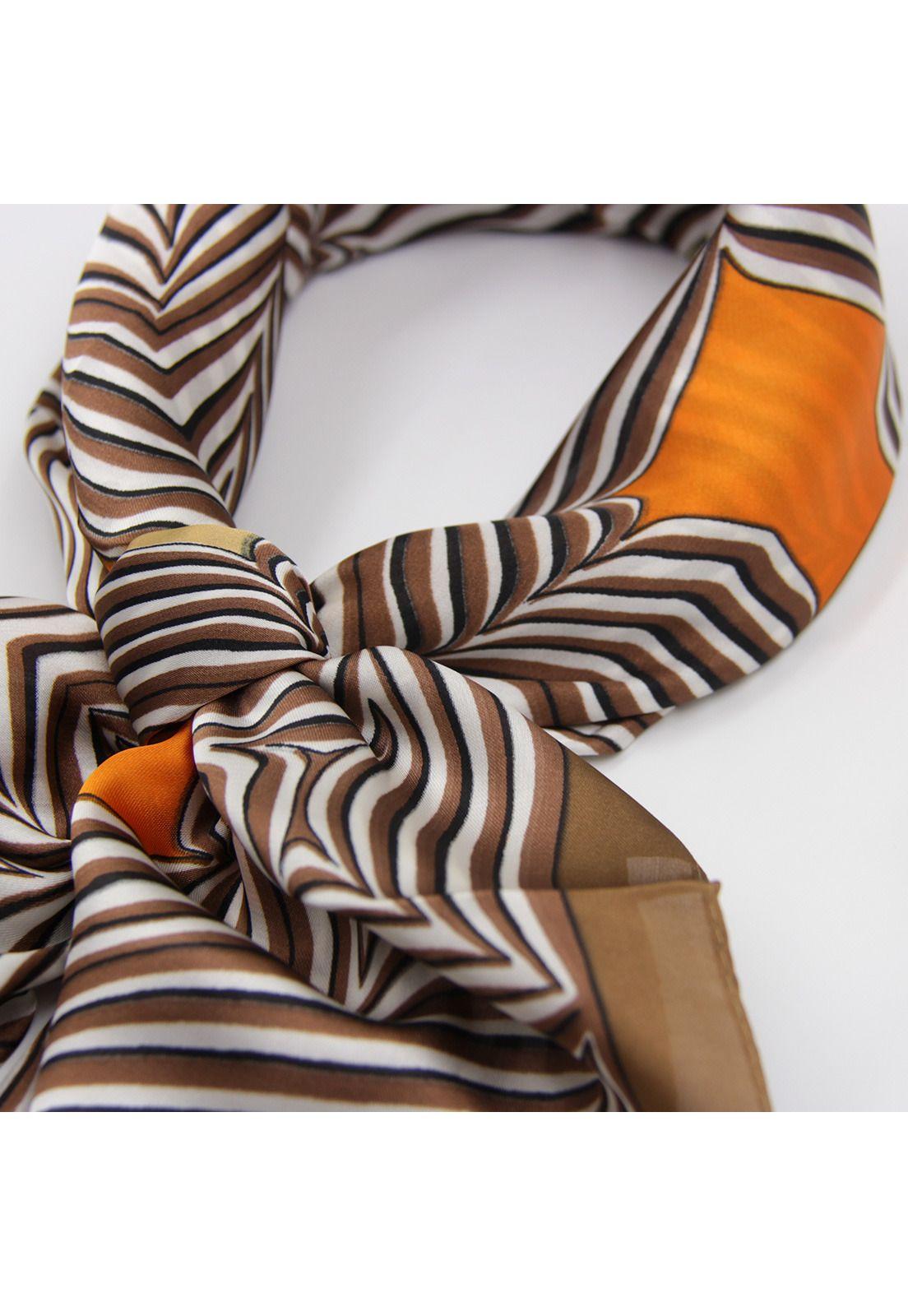 Pañuelo seda de 90 x 90 líneas Accesoría-5