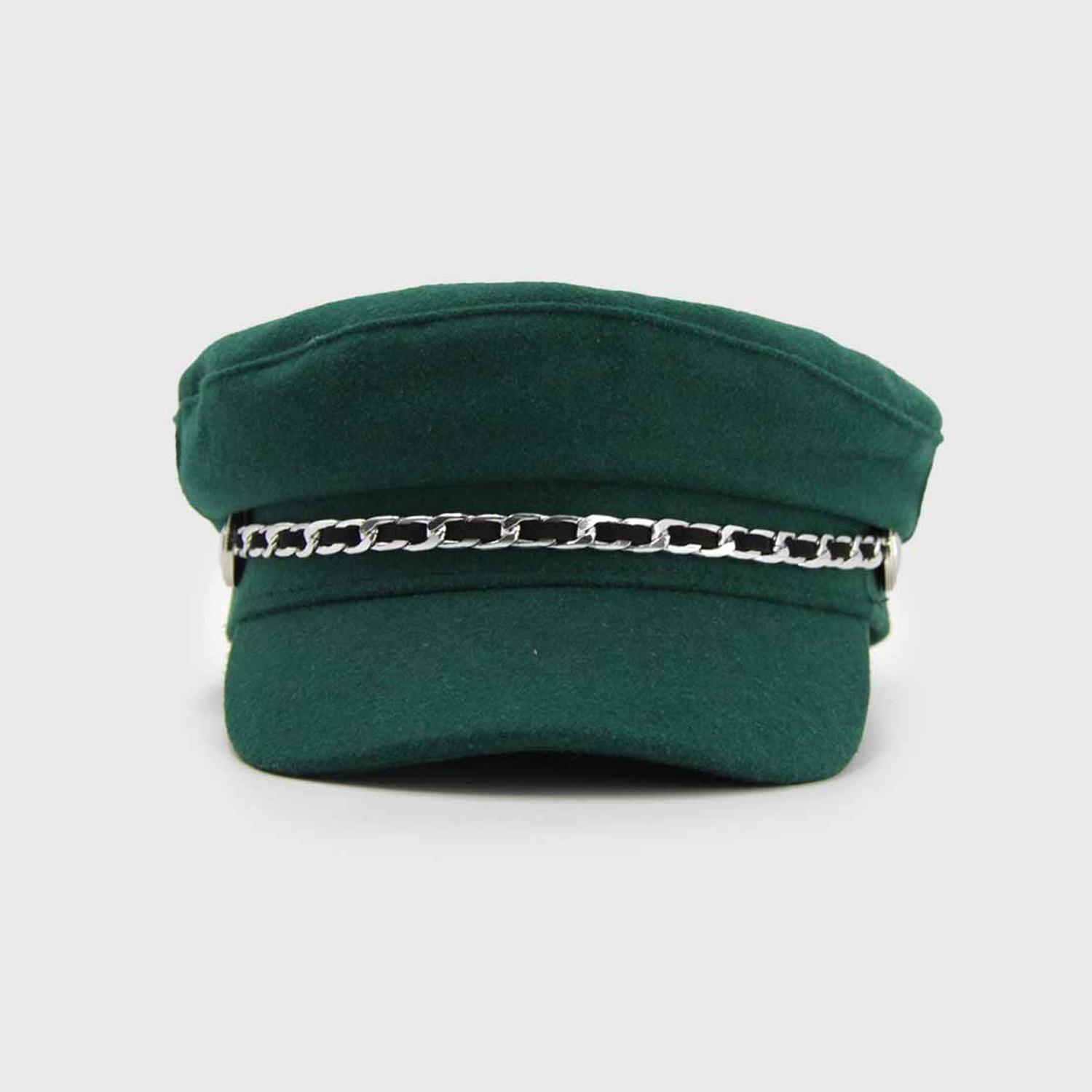 Boina Militar De Paño Con Cadena Ajustable 58 Cm Unisex-5