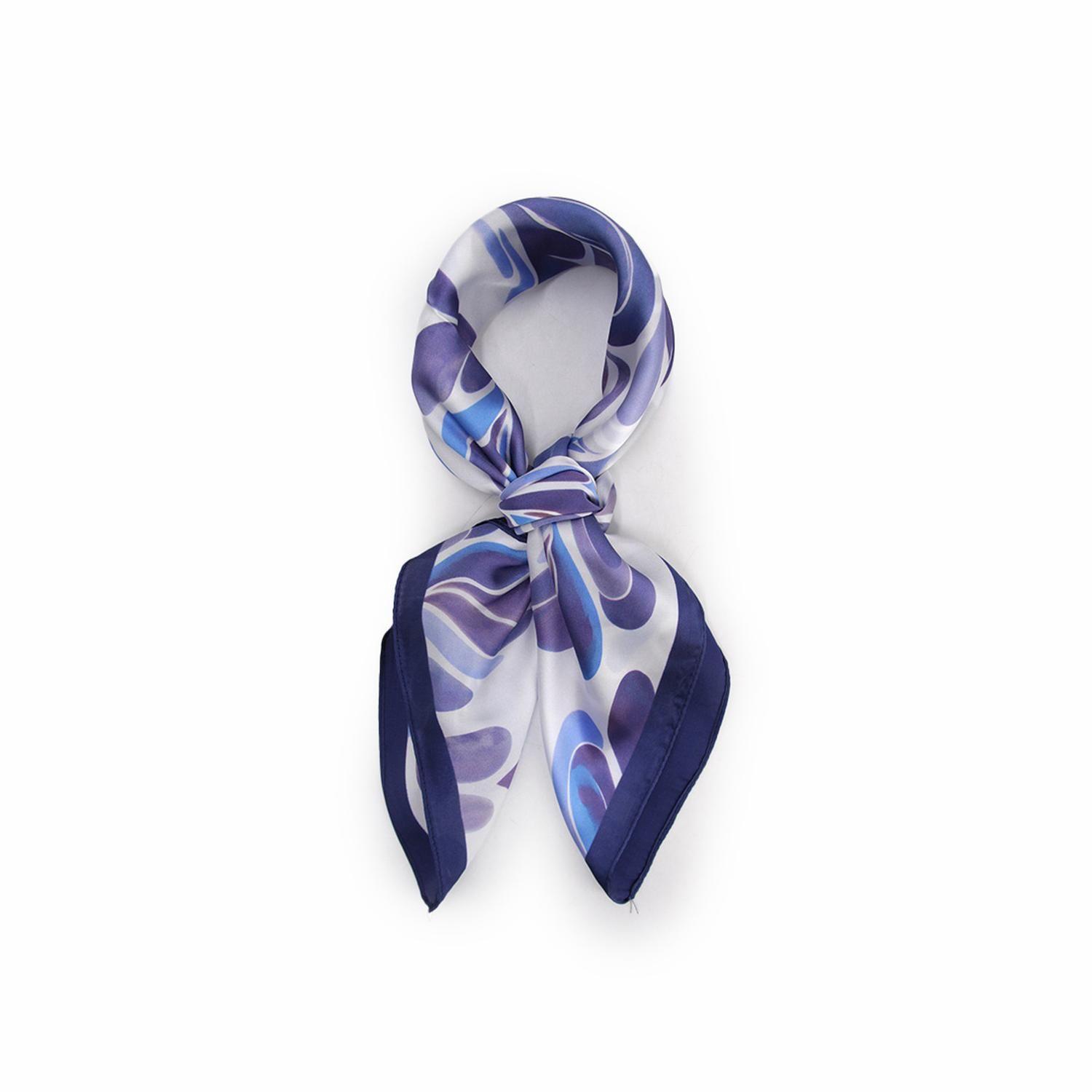 Pañuelo tipo seda 70 x 70 estampado casual elegante-0