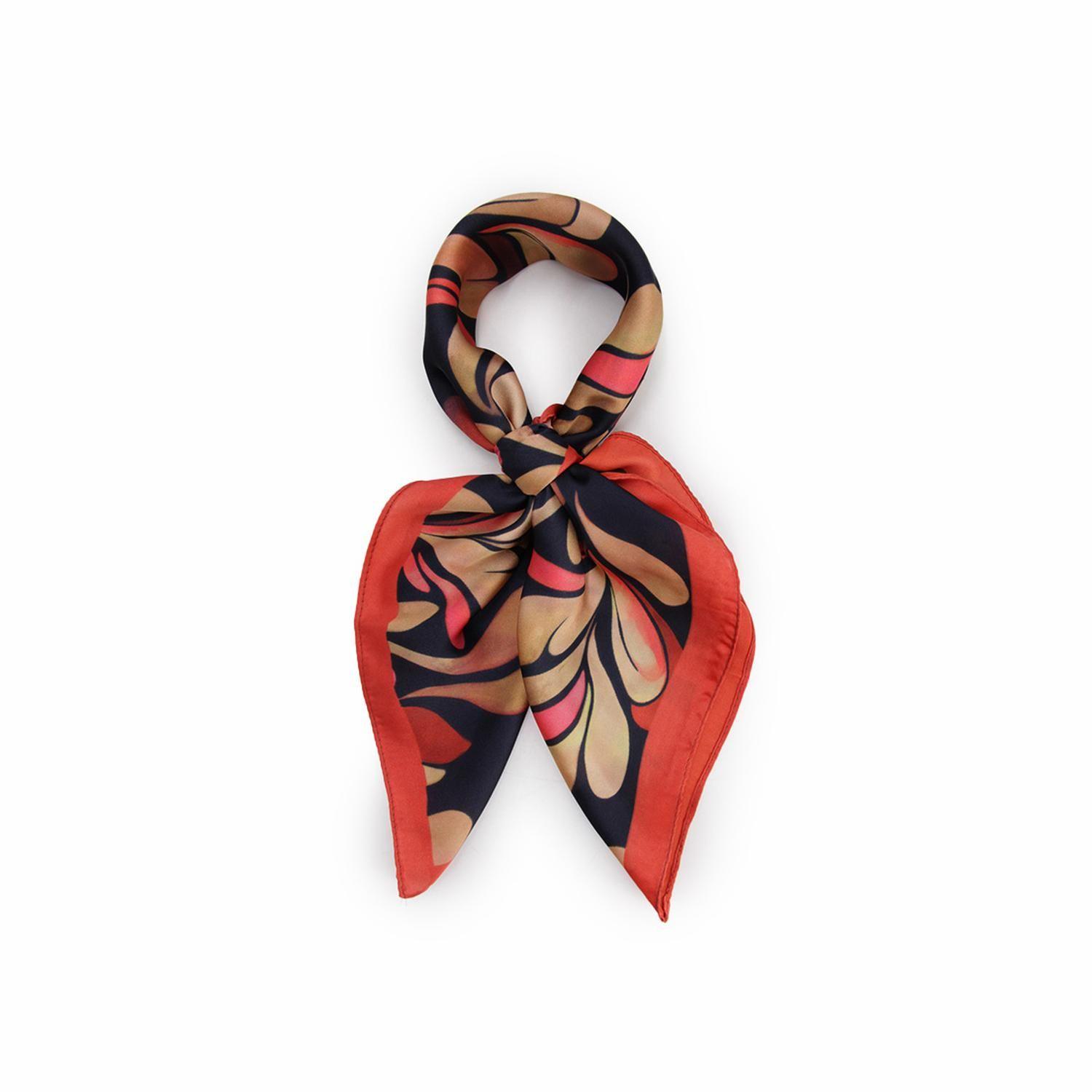 Pañuelo tipo seda 70 x 70 estampado casual elegante-0