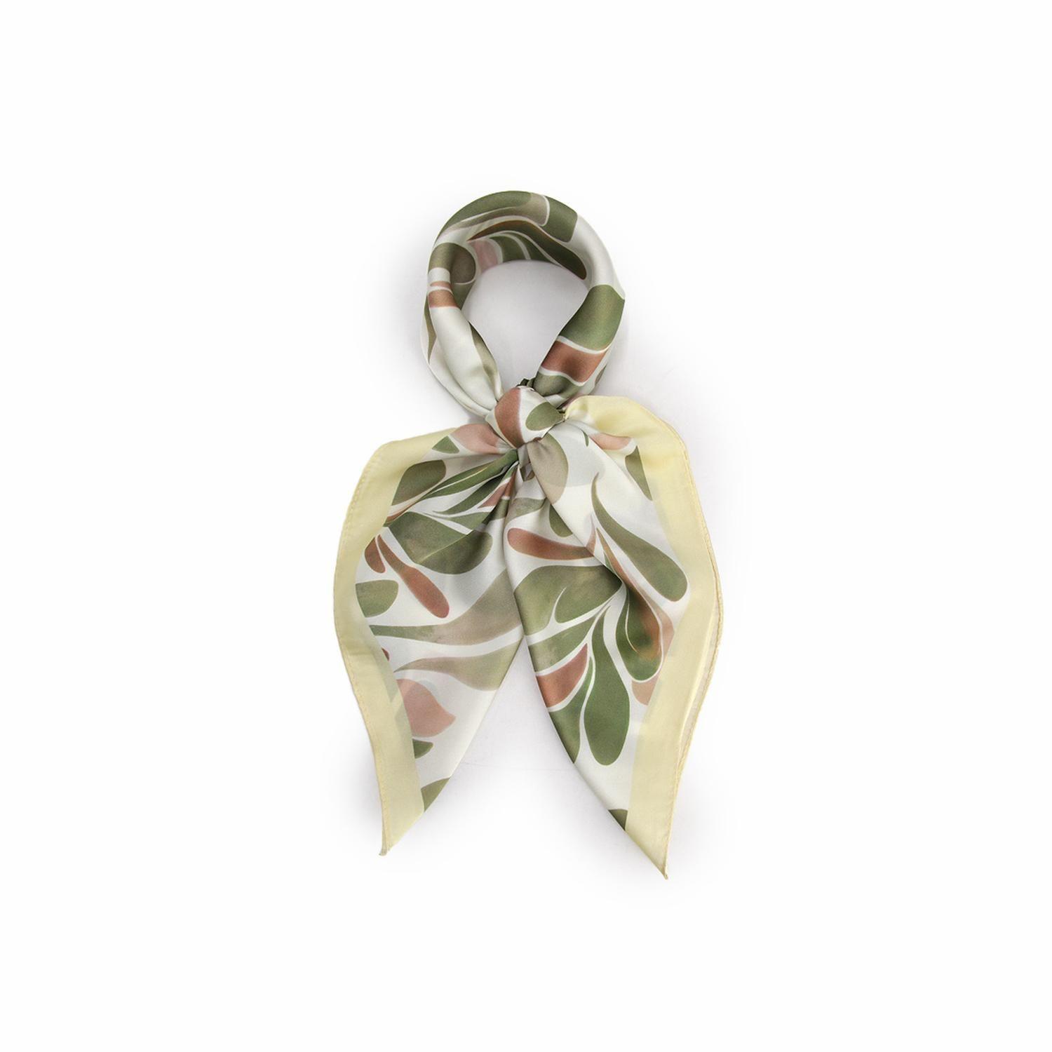Pañuelo tipo seda 70 x 70 estampado casual elegante-0