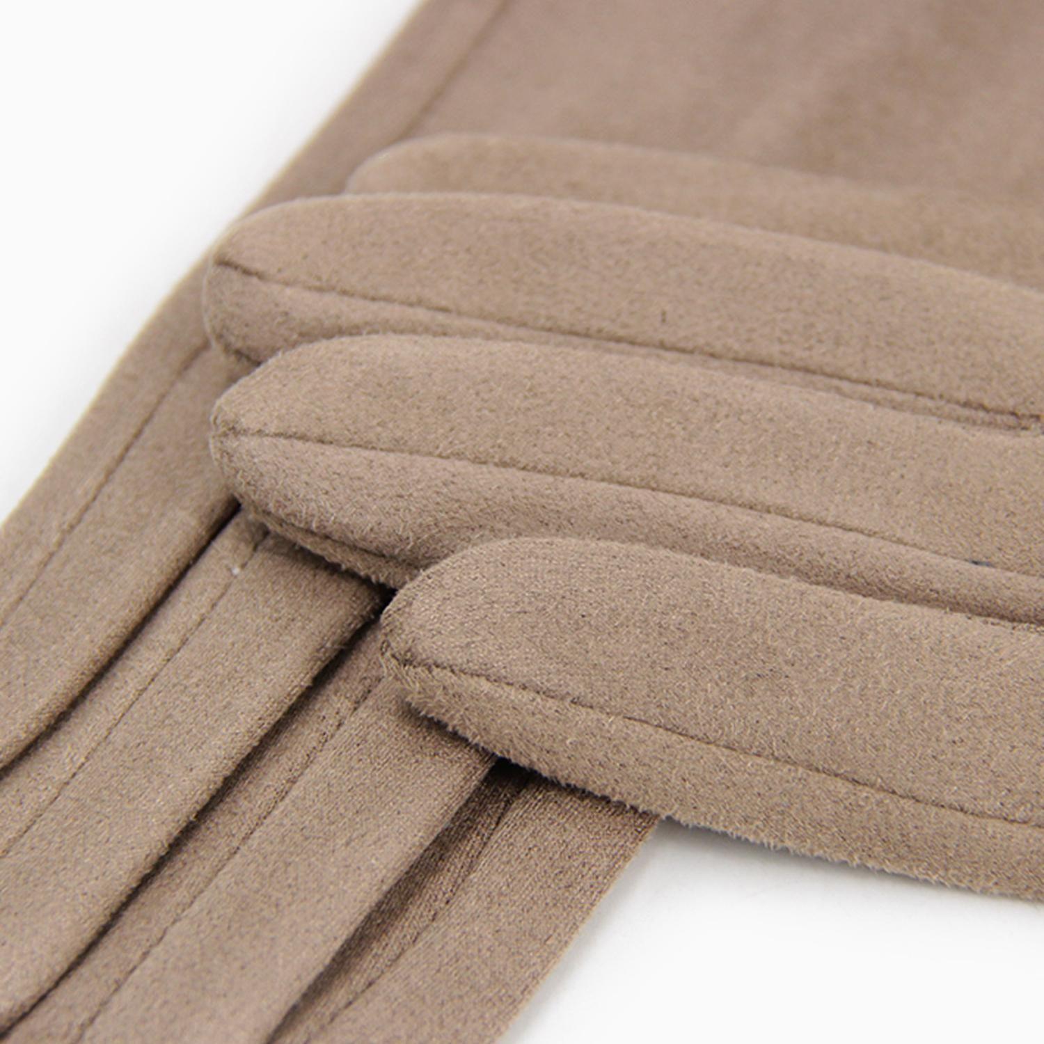 Guantes Mujer Gamuza Básicos Suaves Elegantes Abrigados Invierno-4