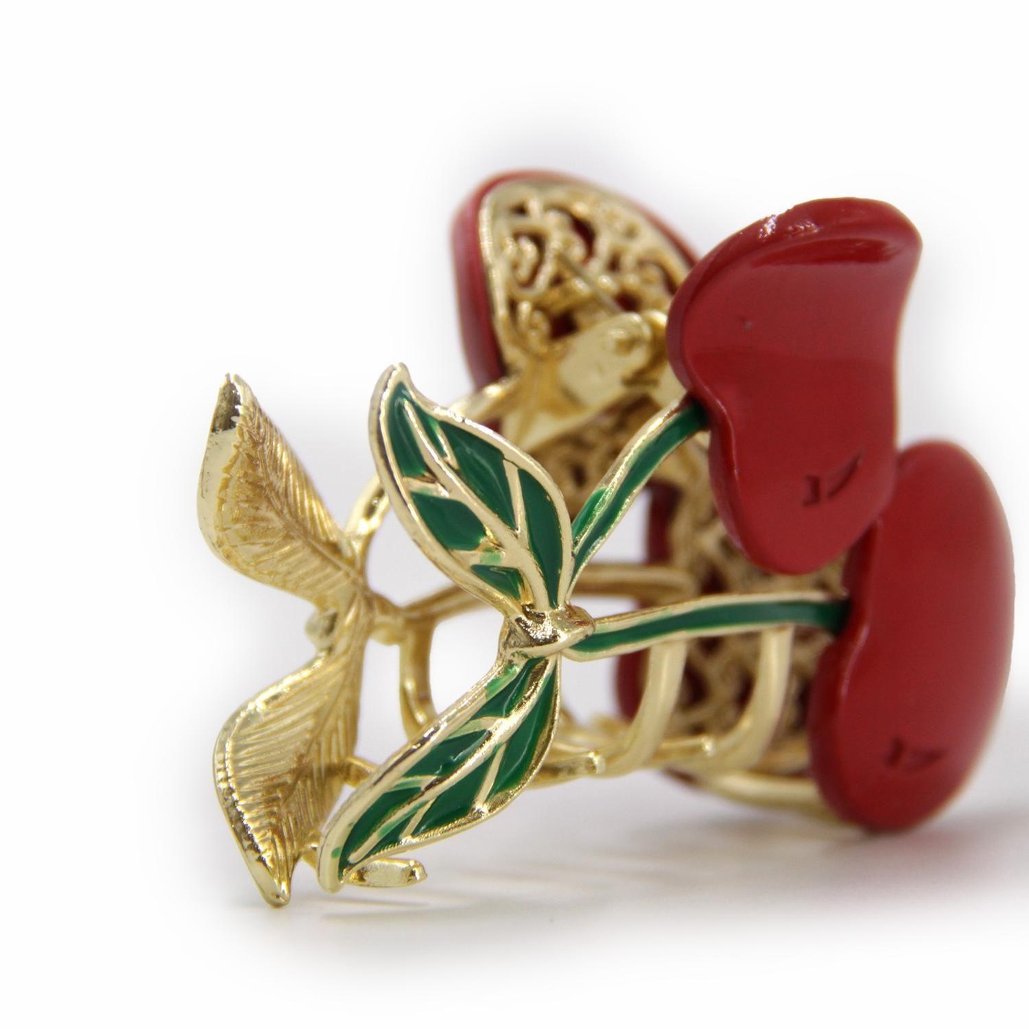 Pinche Traba Para Cabello CHERRY metalica-2