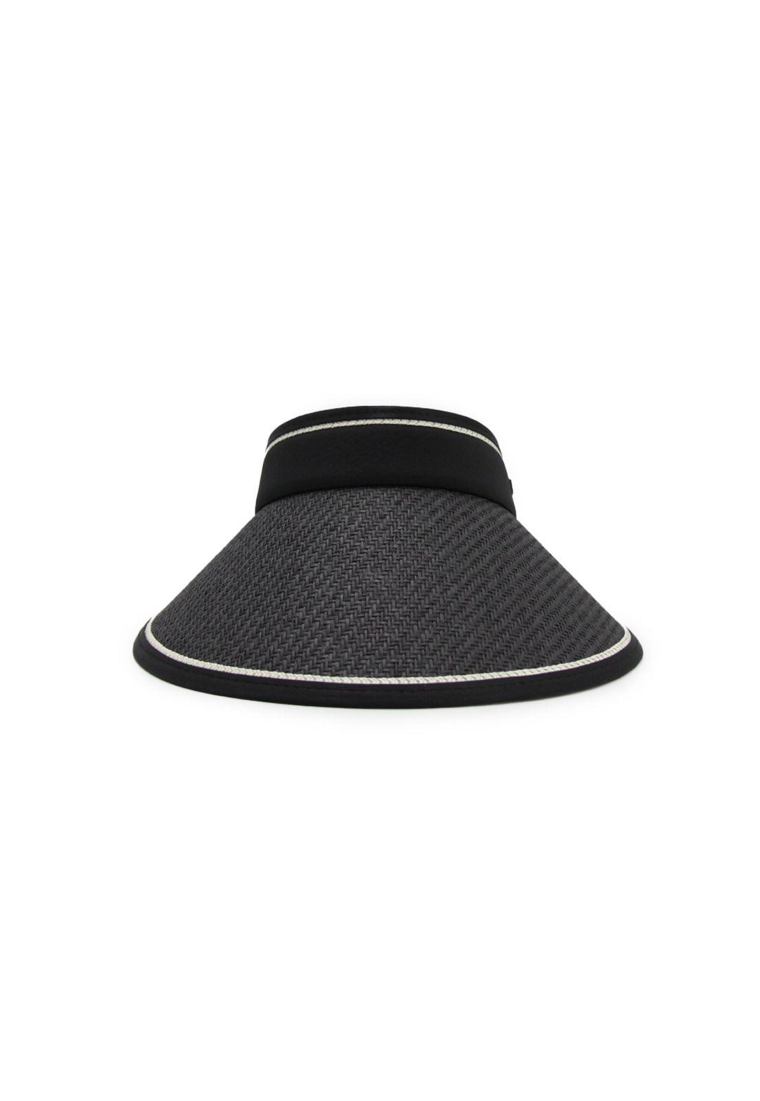 Visera rafia borde tela Accesoría-2