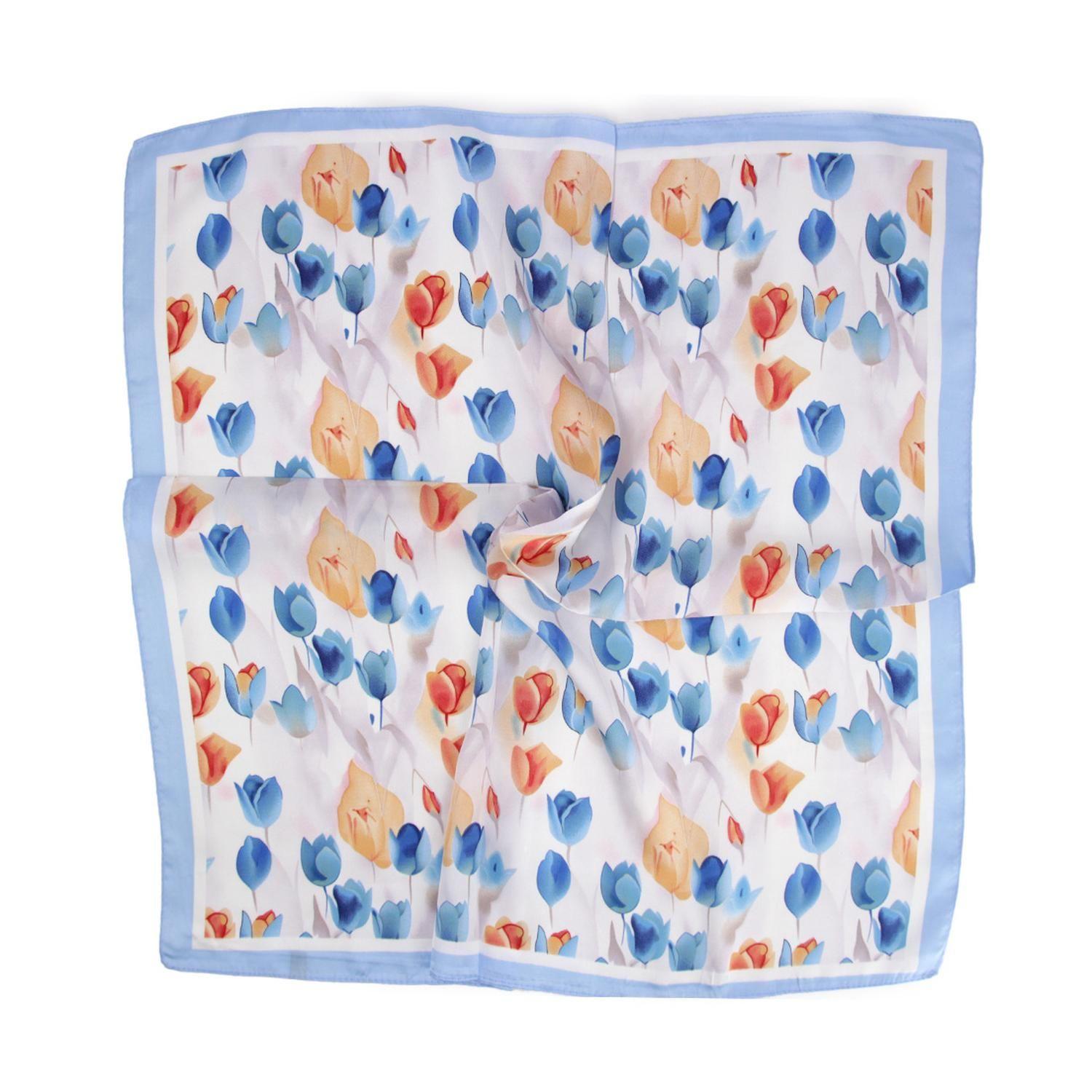 Pañuelo de satín tulipanes-1