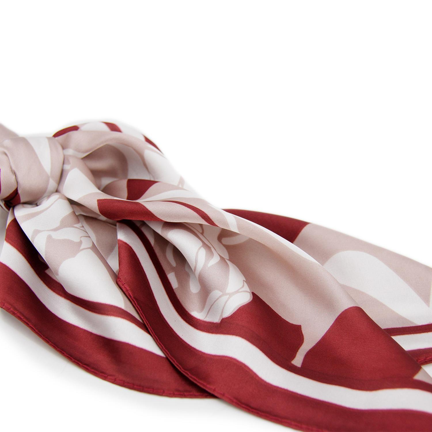 Pañuelo de mujer satín rosas-3