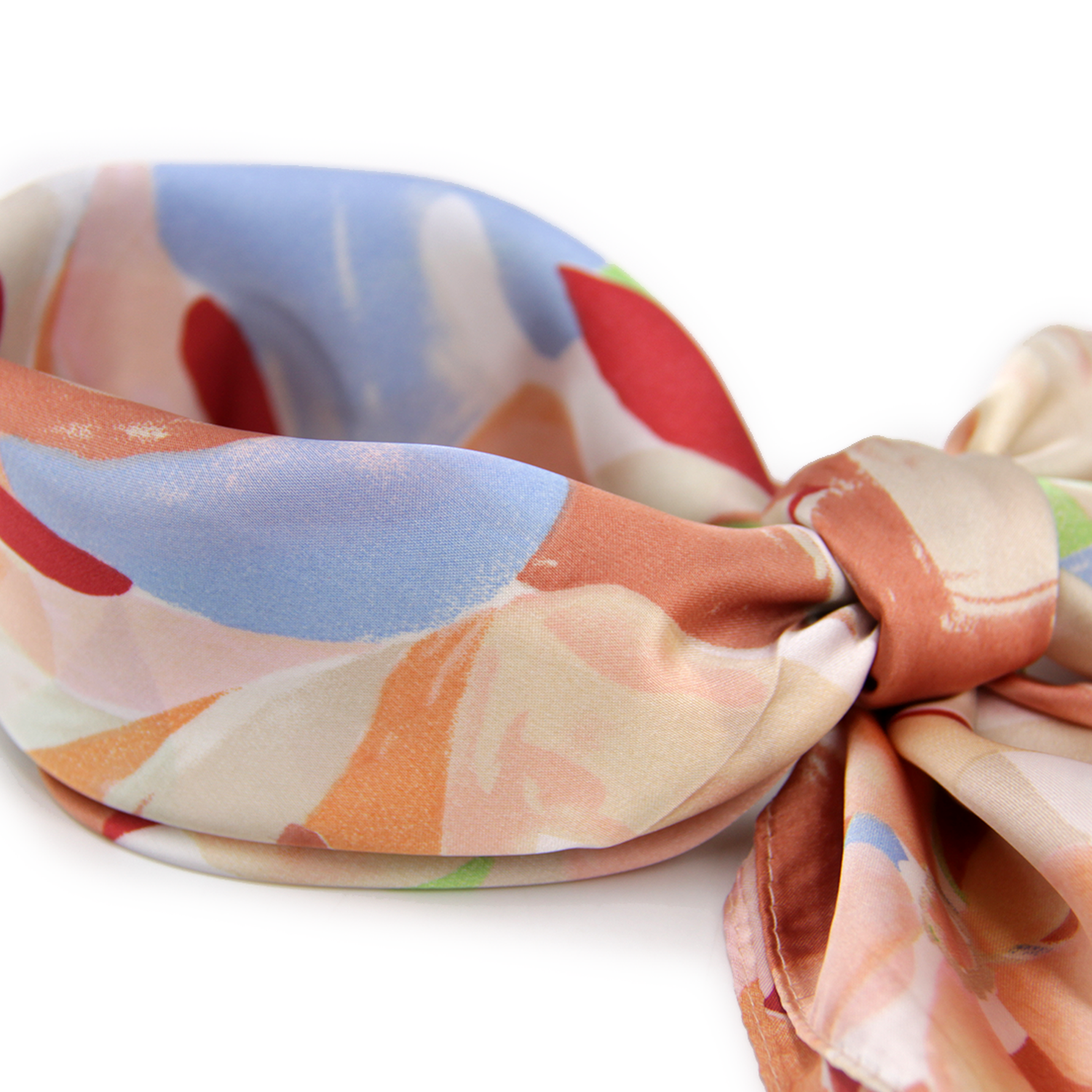 Pañuelo de satín floral veraniego 070-2