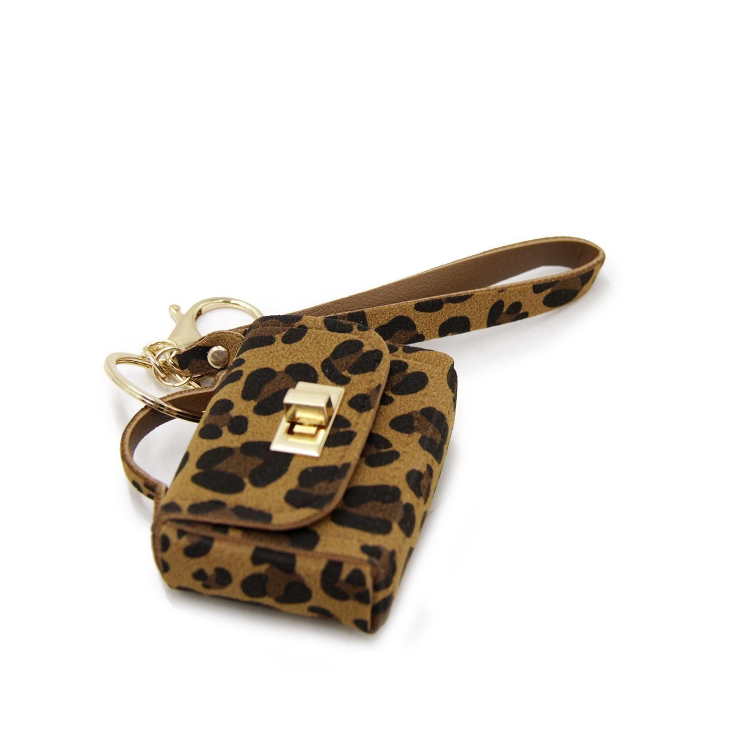 Llavero Charm Colgante Mini Bolso Animal Print Para Cartera-2