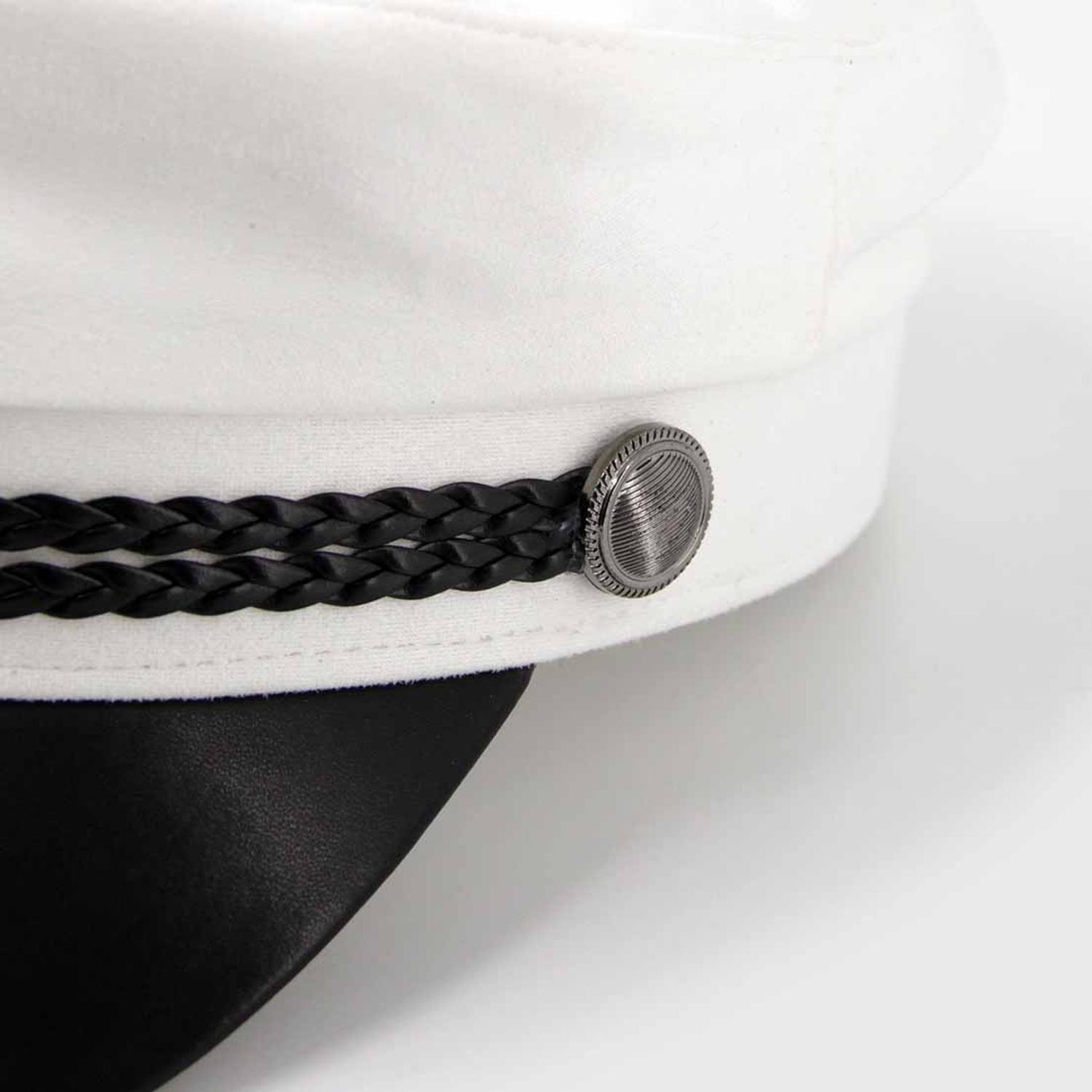 Boina Militar Gamuza Con Visera Cuerina Ajustable 58 Cm-2