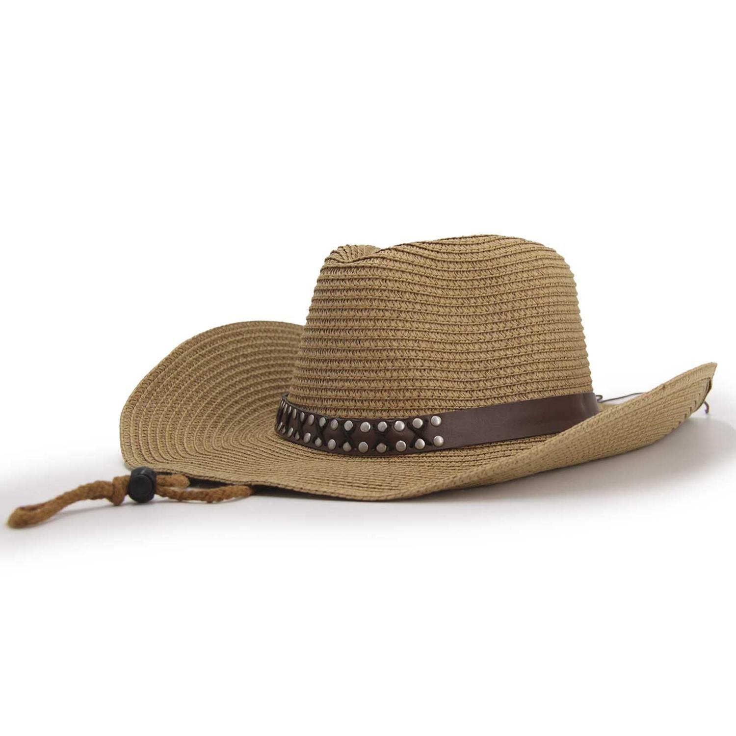 Sombrero vaquero cowboy rafia cinta con tachas - playa-festivales-moda-4