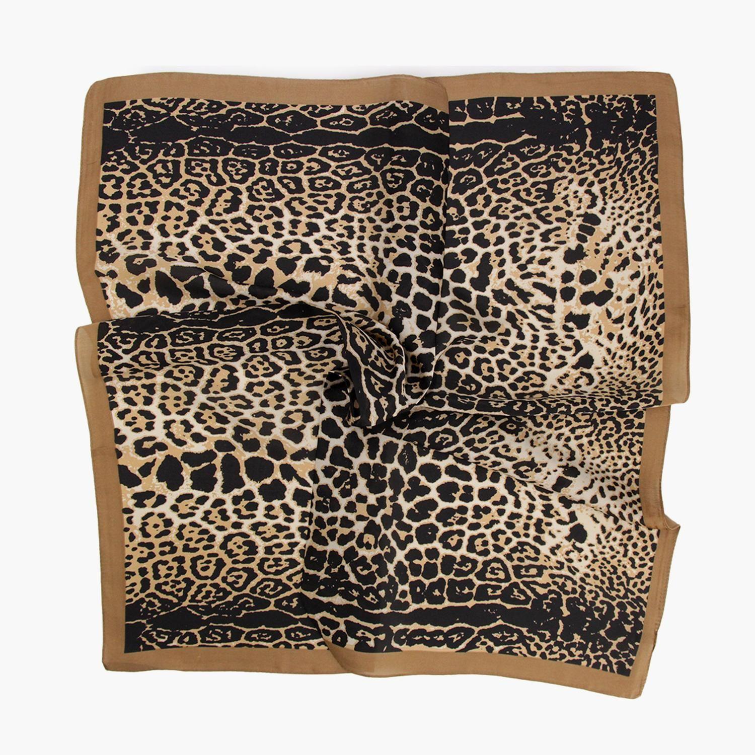 Pañuelo de satín print de leopardo-1