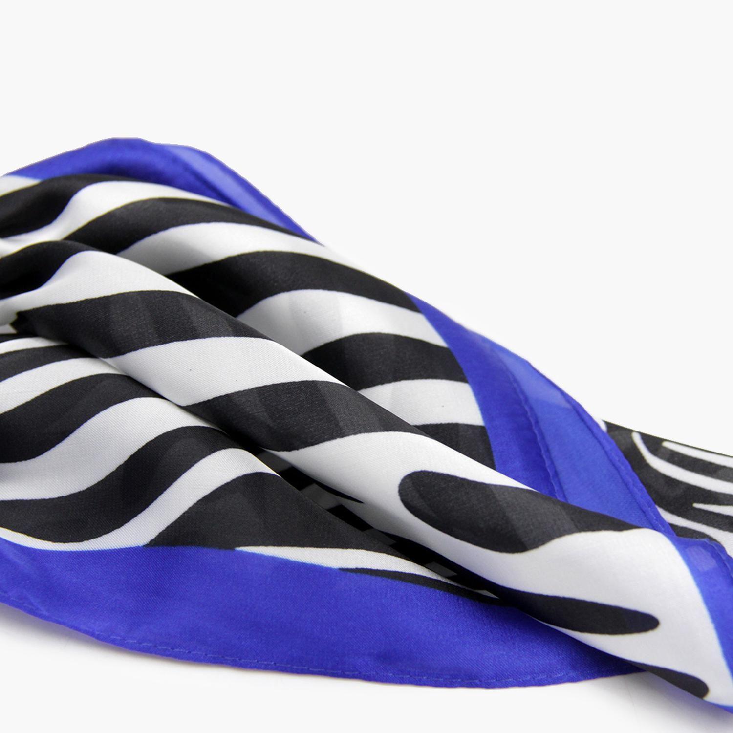 Pañuelo de satín print cebra filo color-2