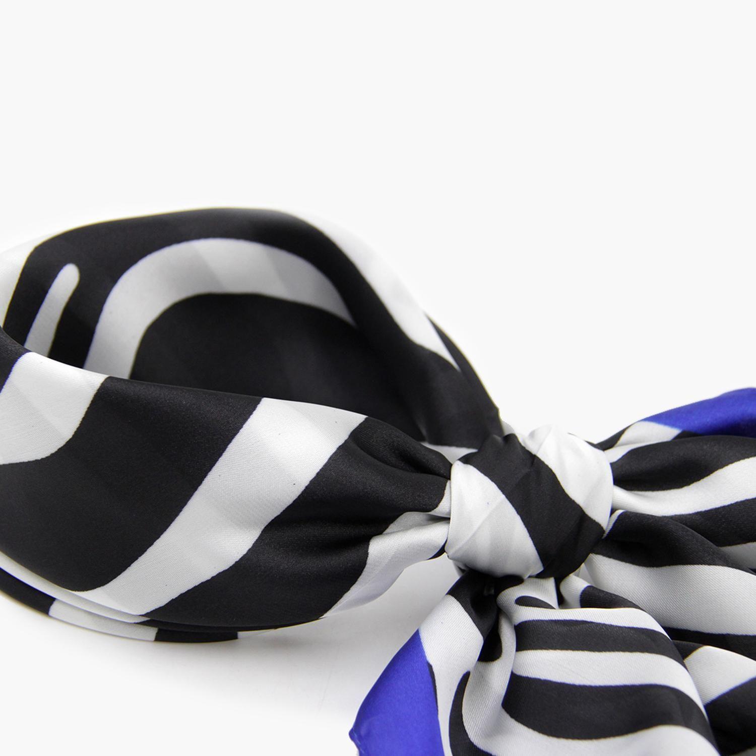 Pañuelo de satín print cebra filo color-3