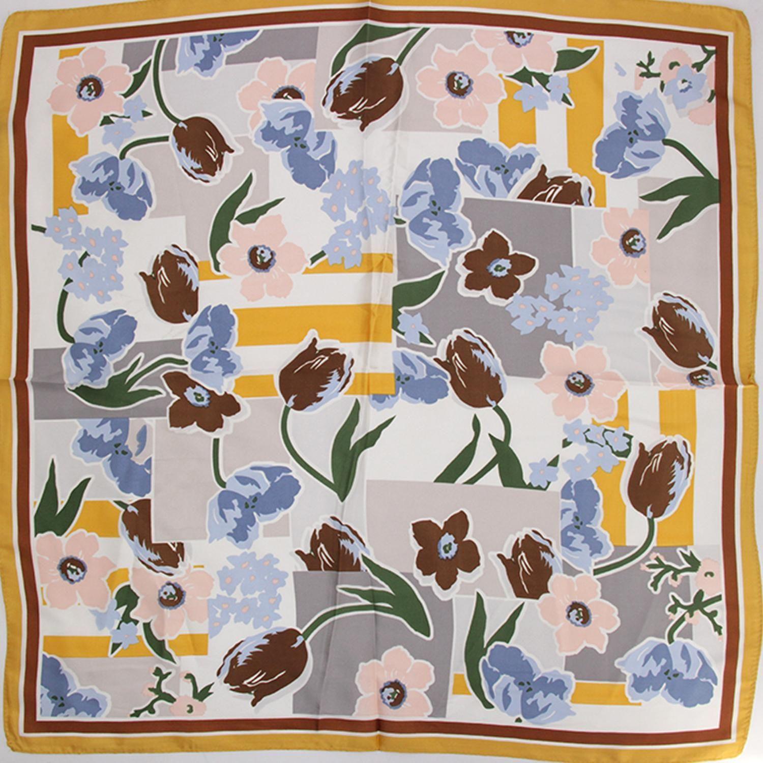 Pañuelo corto de mujer tipo seda 70x70 354-3