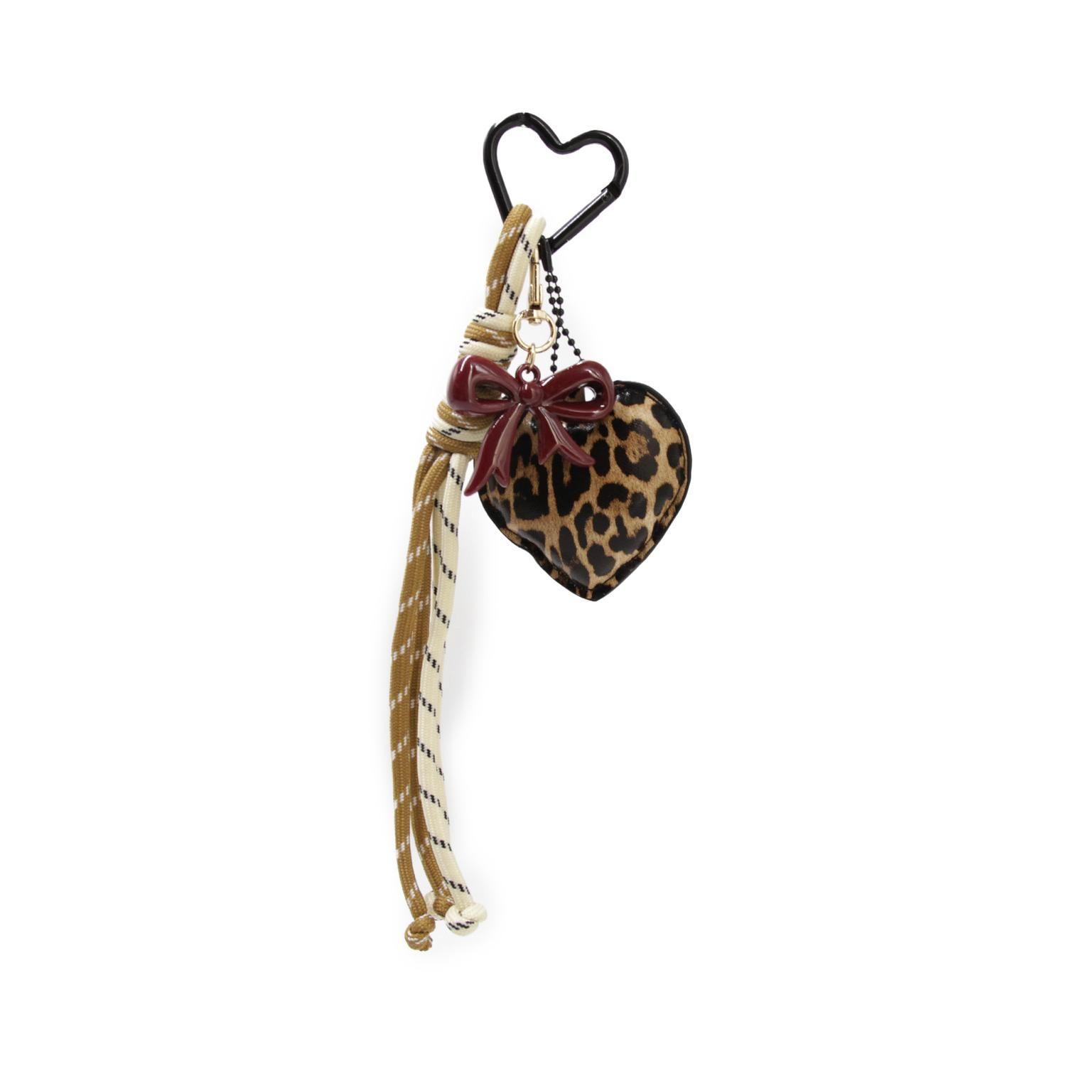 Llavero Charm Colgante Corazón animal print Accesorio Cartera-2