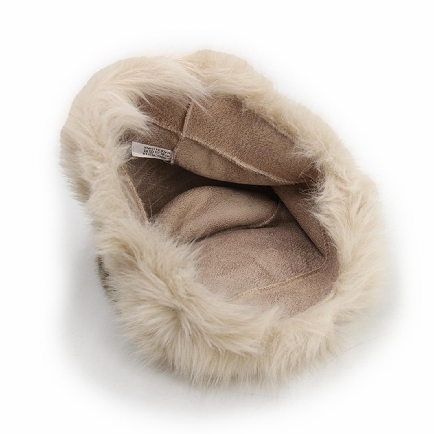 Gorro Bucket Peludo Animal Print Mujer Invierno Suave Abrigado-2