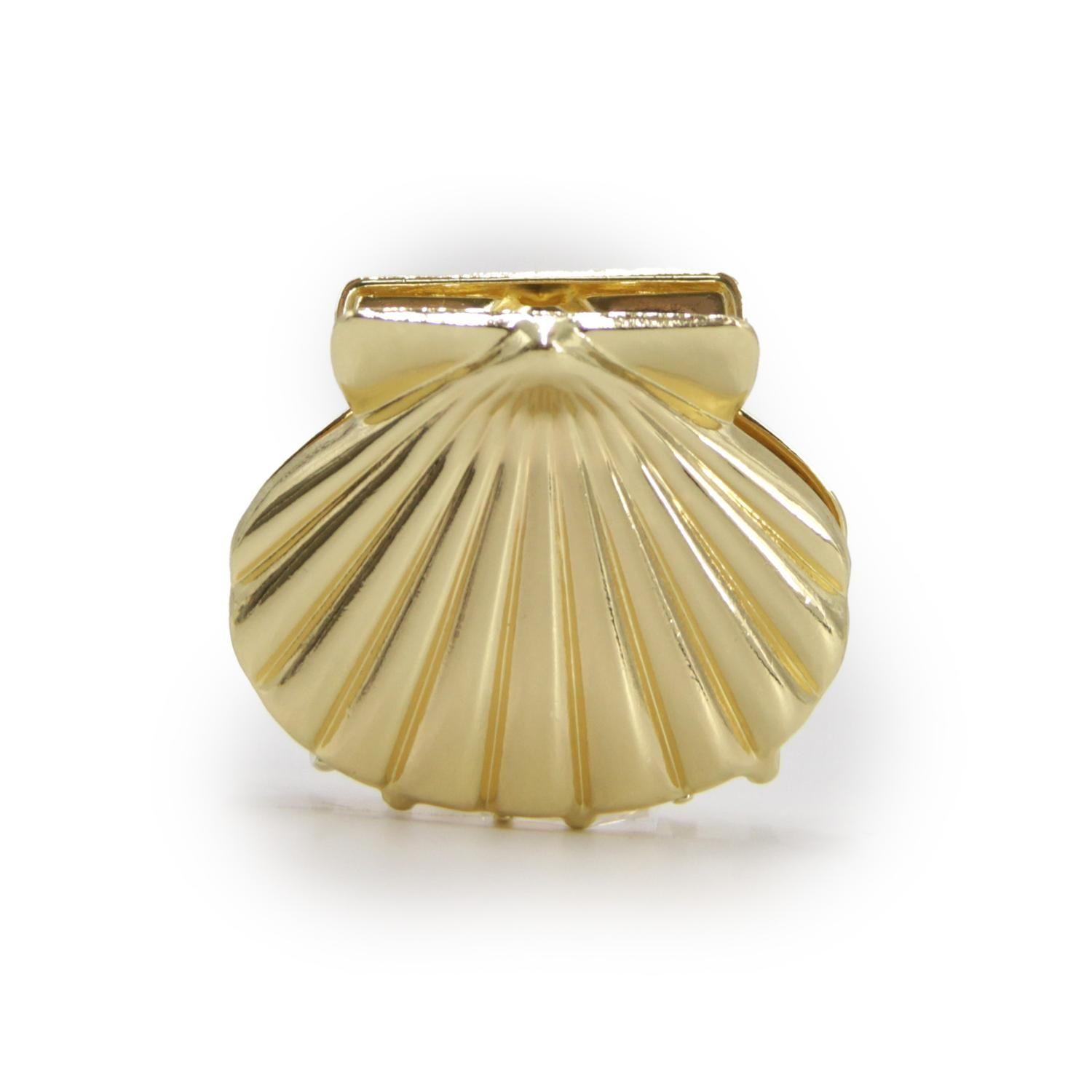 Pinche Traba Para Cabello caracola marina metalica-3