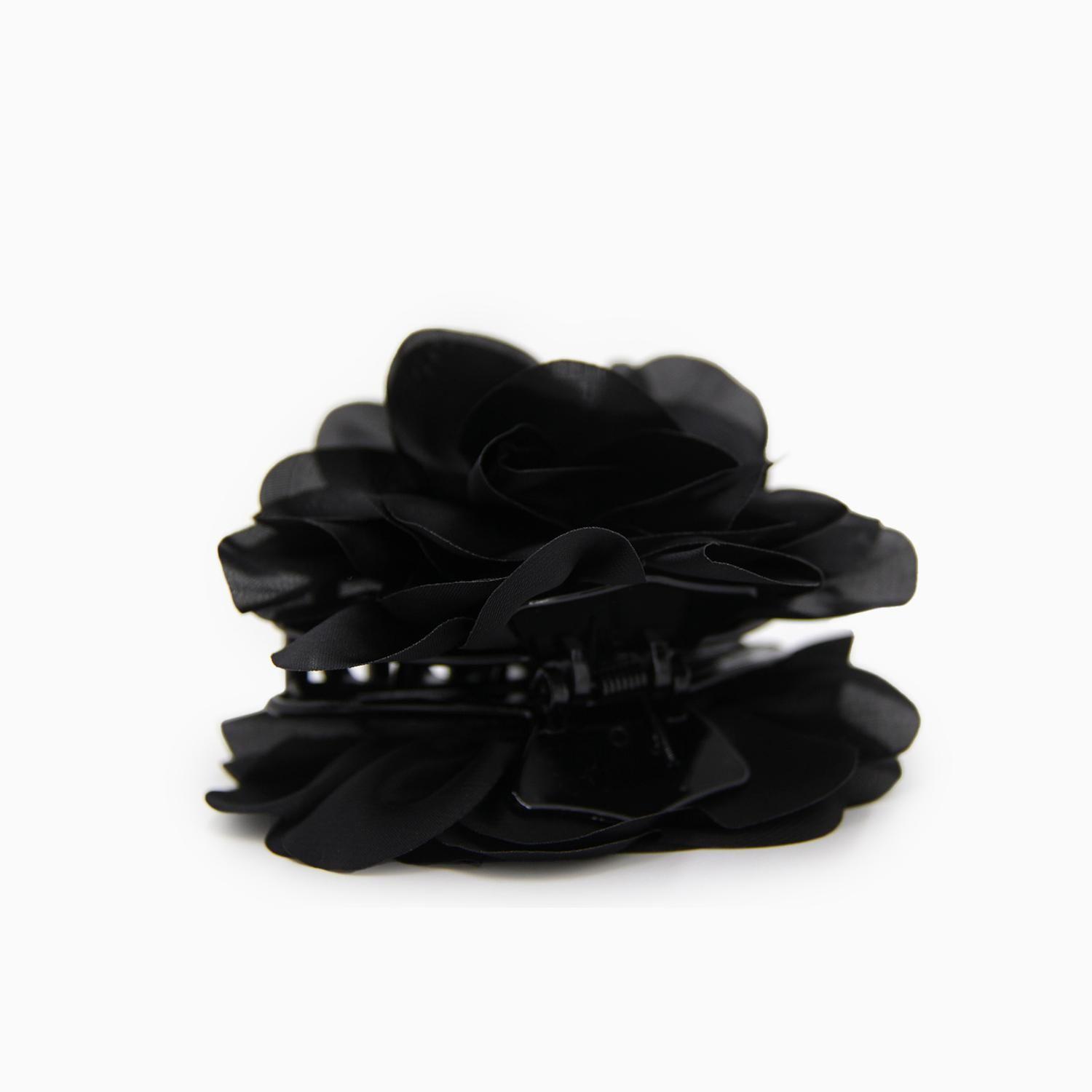 Traba Para El Pelo Flor Tipo Seda Lisa 9 Cm Accesorio-1