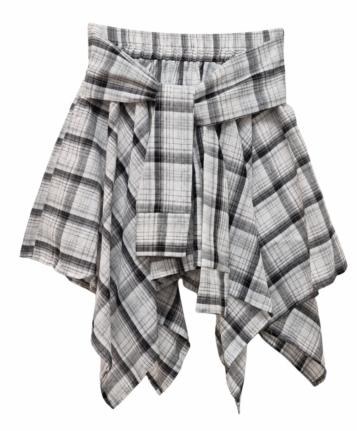 Falda Asimetrica Cuadrillé Para Mujer Estilo Casual Fiesta-1