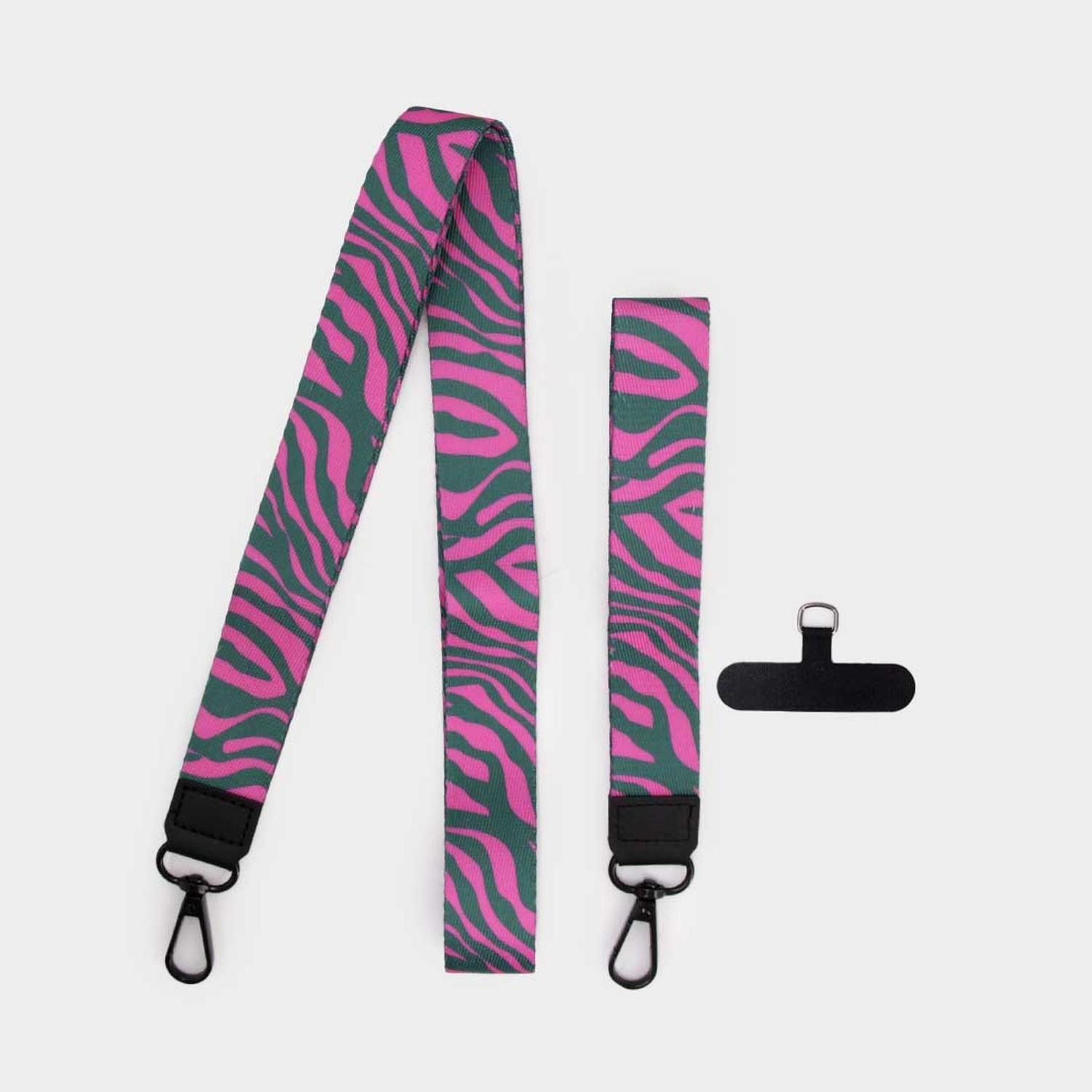 Strap lanyard para celular- llaves - credenciales print de cebra-2