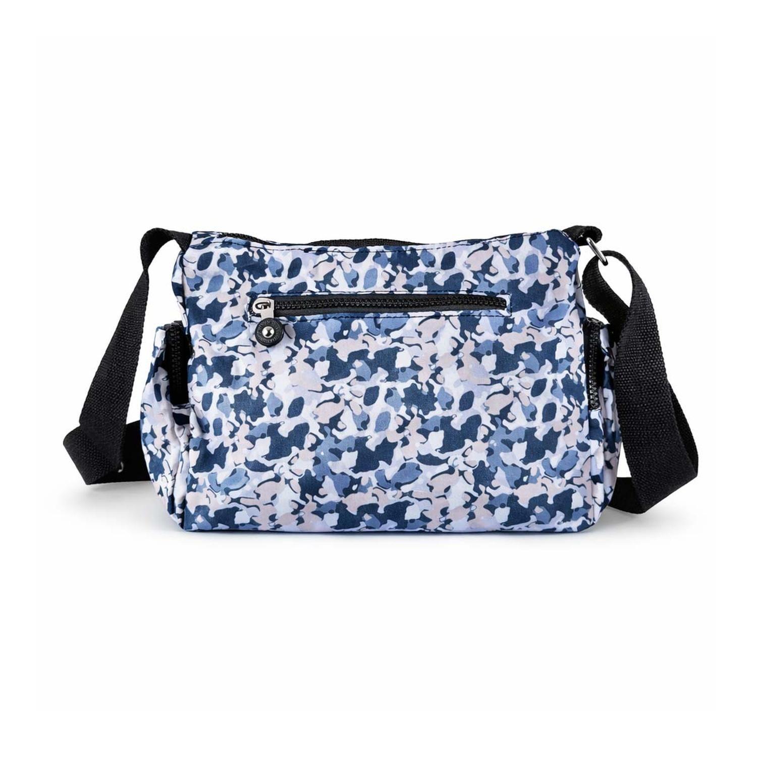 Bolso Bandolera Mujer Mediano Con Cierres Nylon 32x22x12cm-2