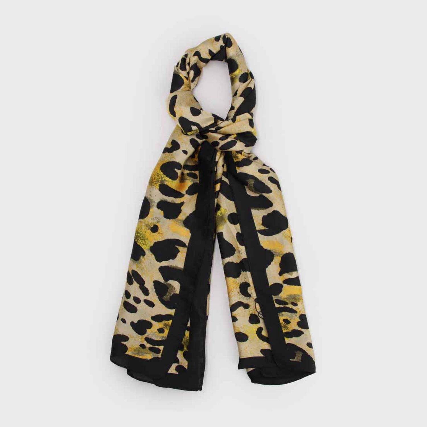 Pañuelo Largo Tipo Seda De 90x180cm Estampado Animal Print-0