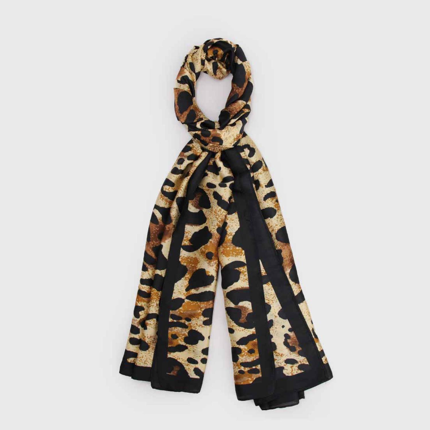 Pañuelo Largo Tipo Seda De 90x180cm Estampado Animal Print-0