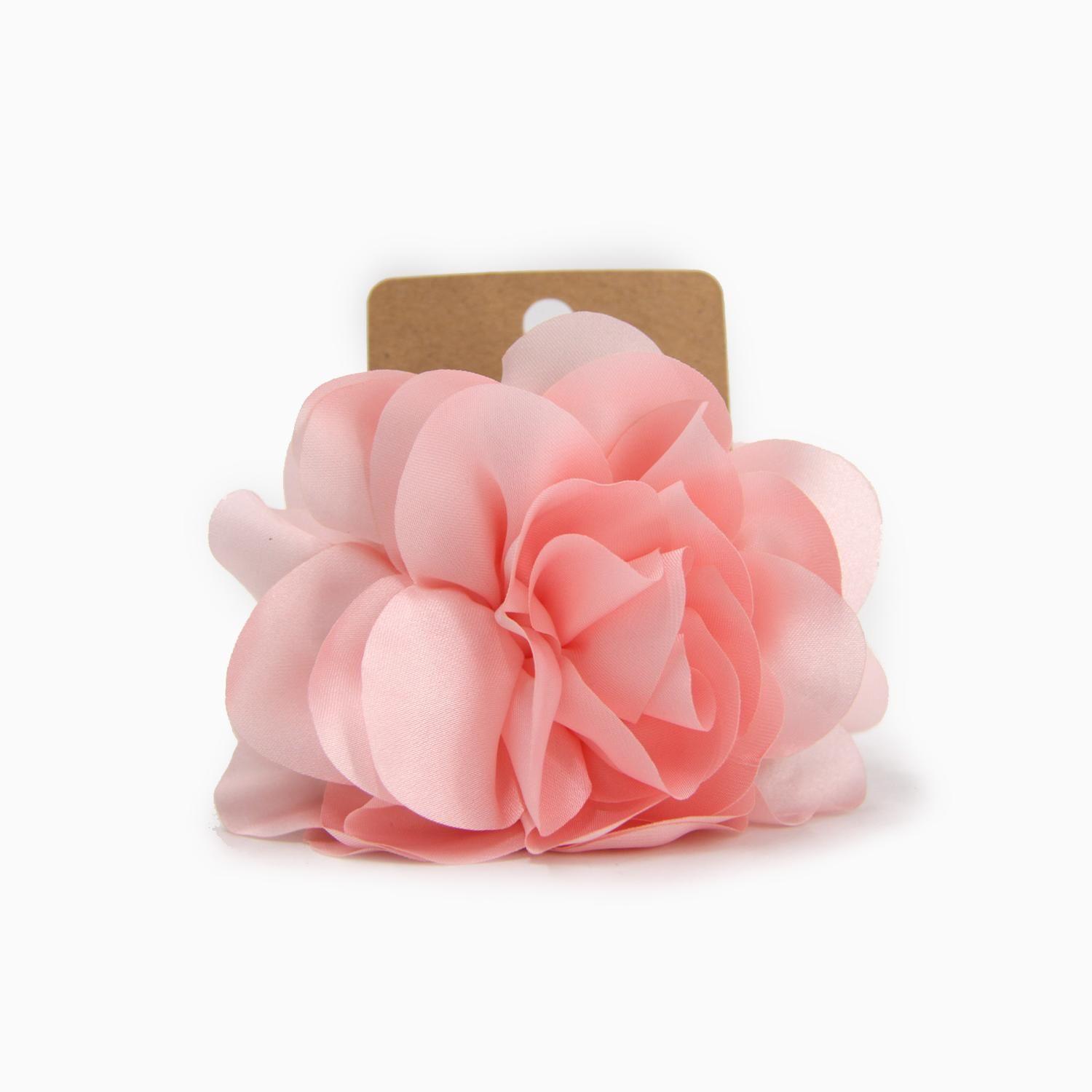 pinche traba para el cabello rosa satinada-0