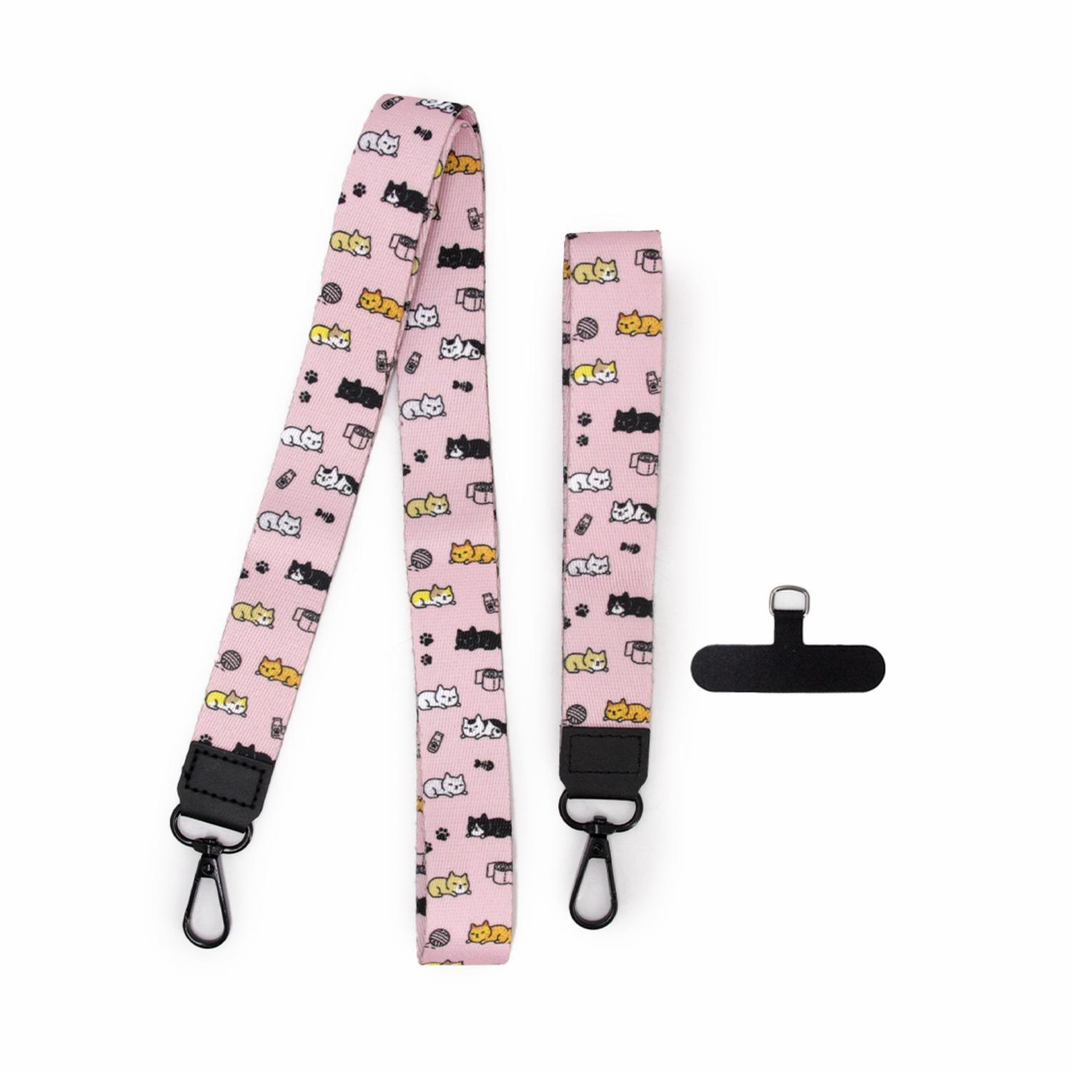Strap lanyard para celular- llaves - credenciales Print gatitos-2