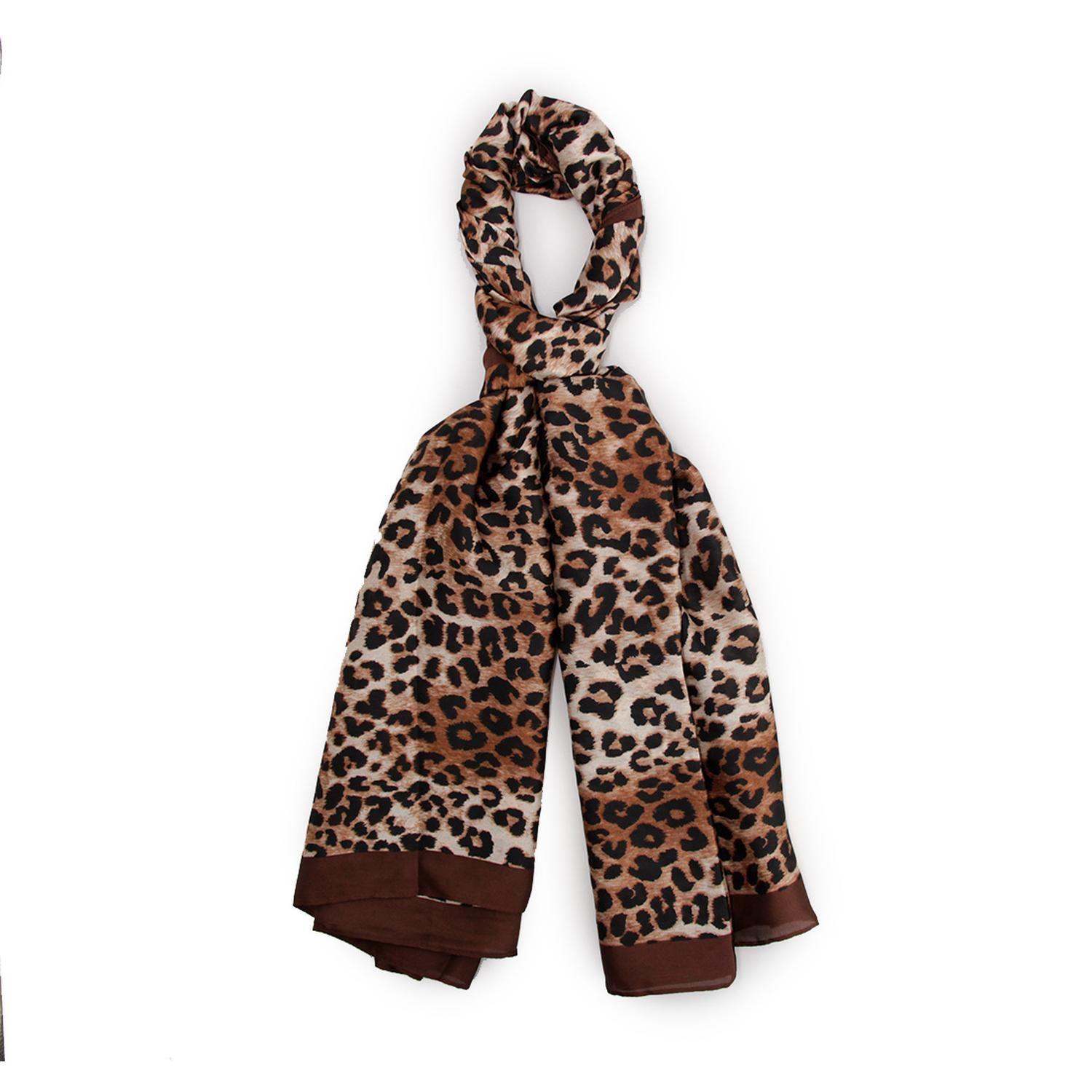 Pañuelo de mujer largo animal print 143-1