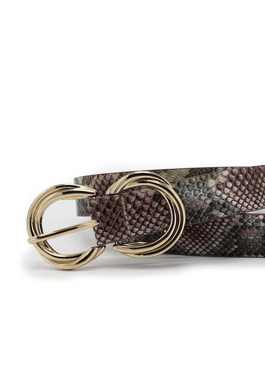 Cinturón mujer hebilla enrrollada doble pasador-1