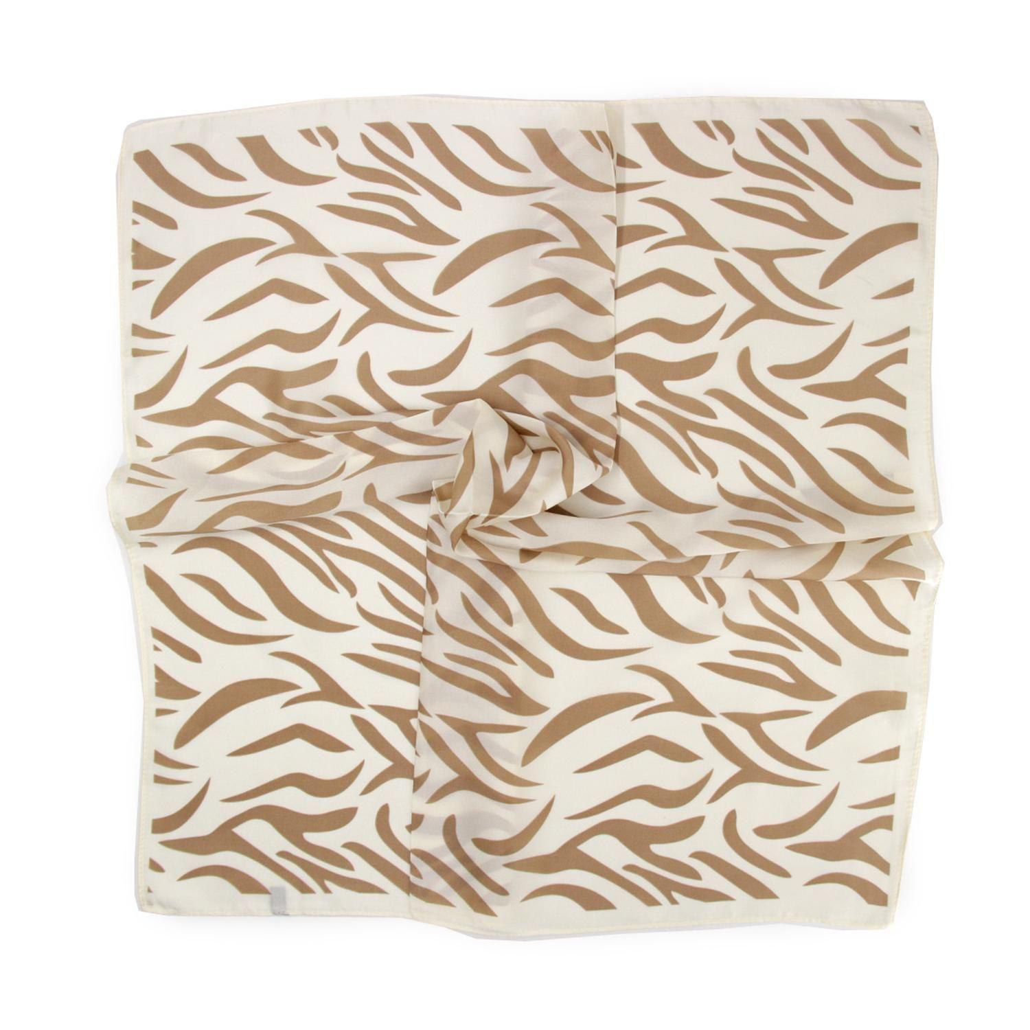 Pañuelo de mujer estampado cebra satín-1