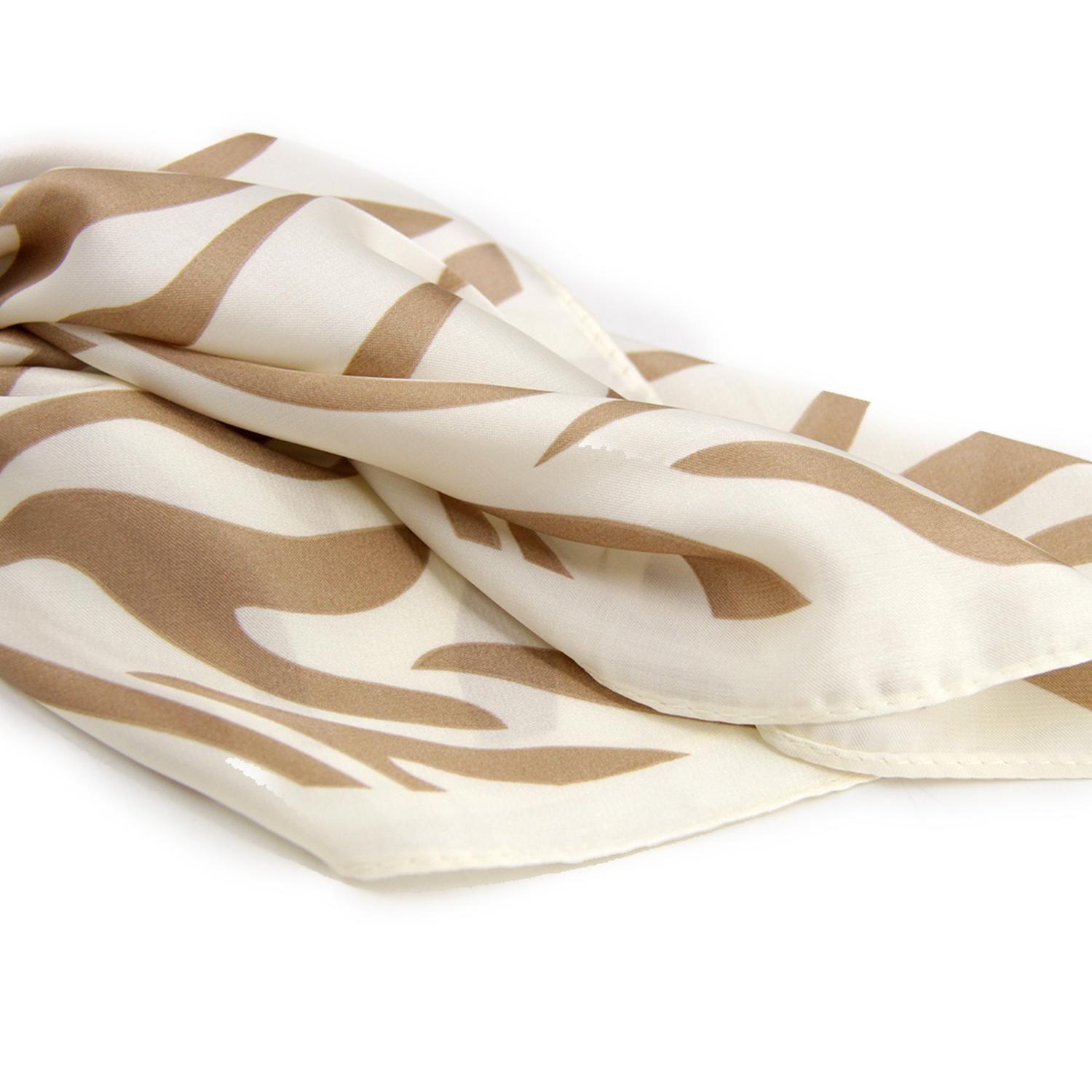 Pañuelo de mujer estampado cebra satín-2