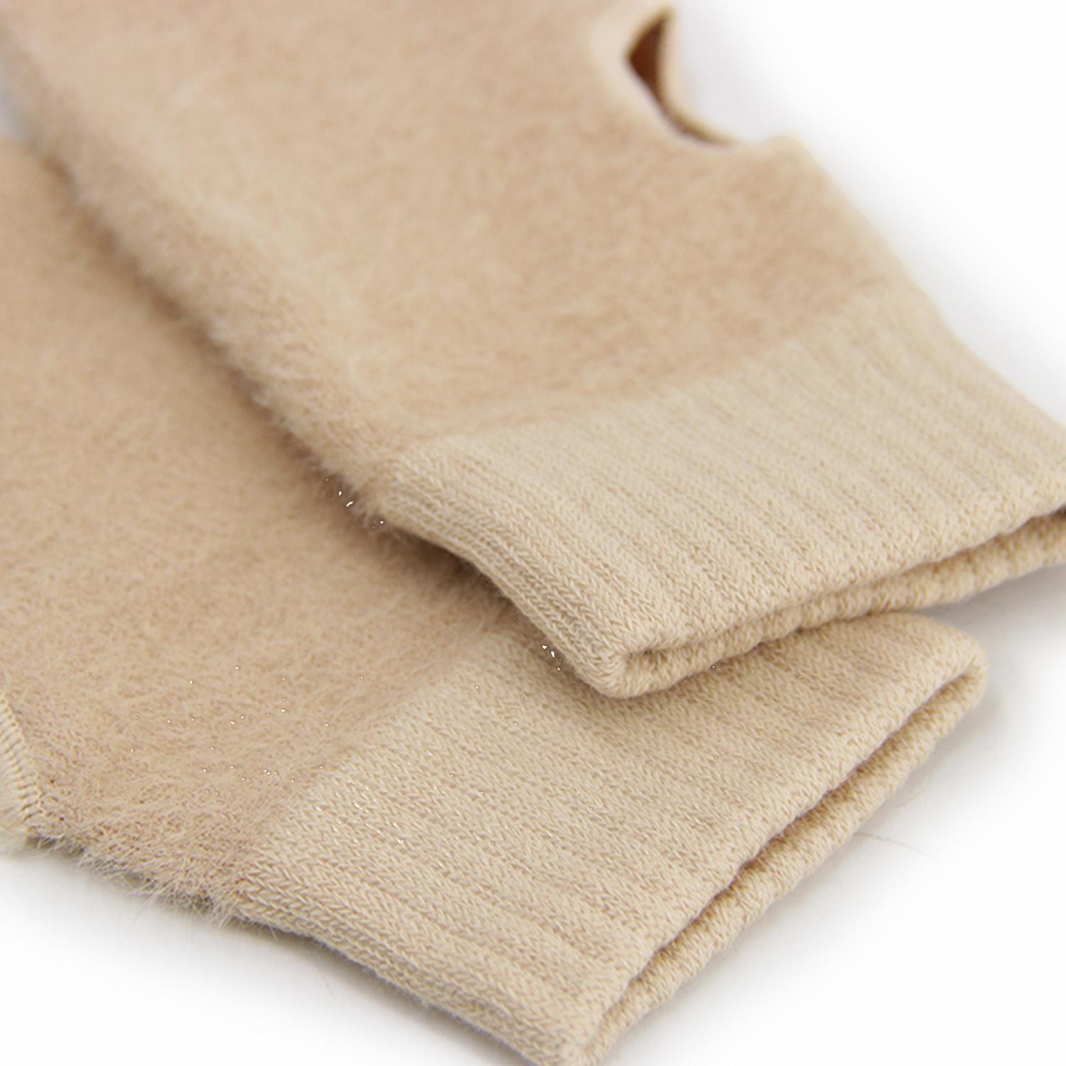 Guantes Mitones Peludos Cortos Térmicos Unisex Moda Invierno-3