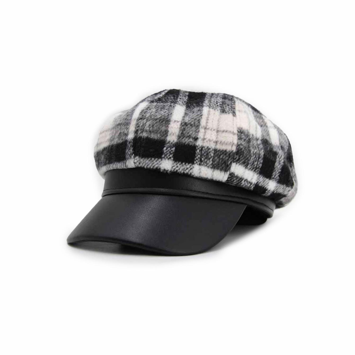 Boina Con Visera 6 Paneles Escocesa Unisex Moda Clásica-1