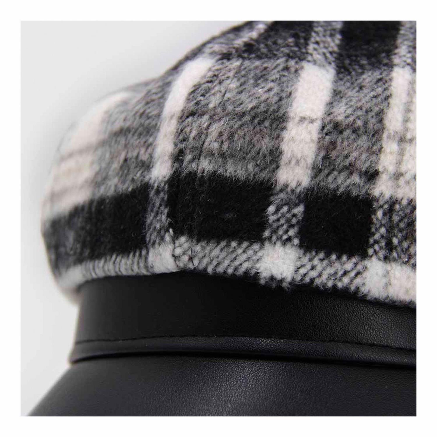 Boina Con Visera 6 Paneles Escocesa Unisex Moda Clásica-3