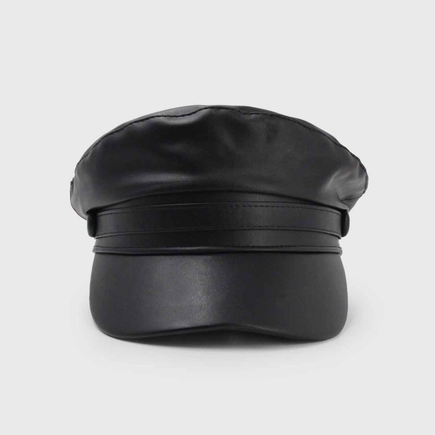 Boina Militar Ecocuero Ajustable 58 Cm Unisex Moda-3