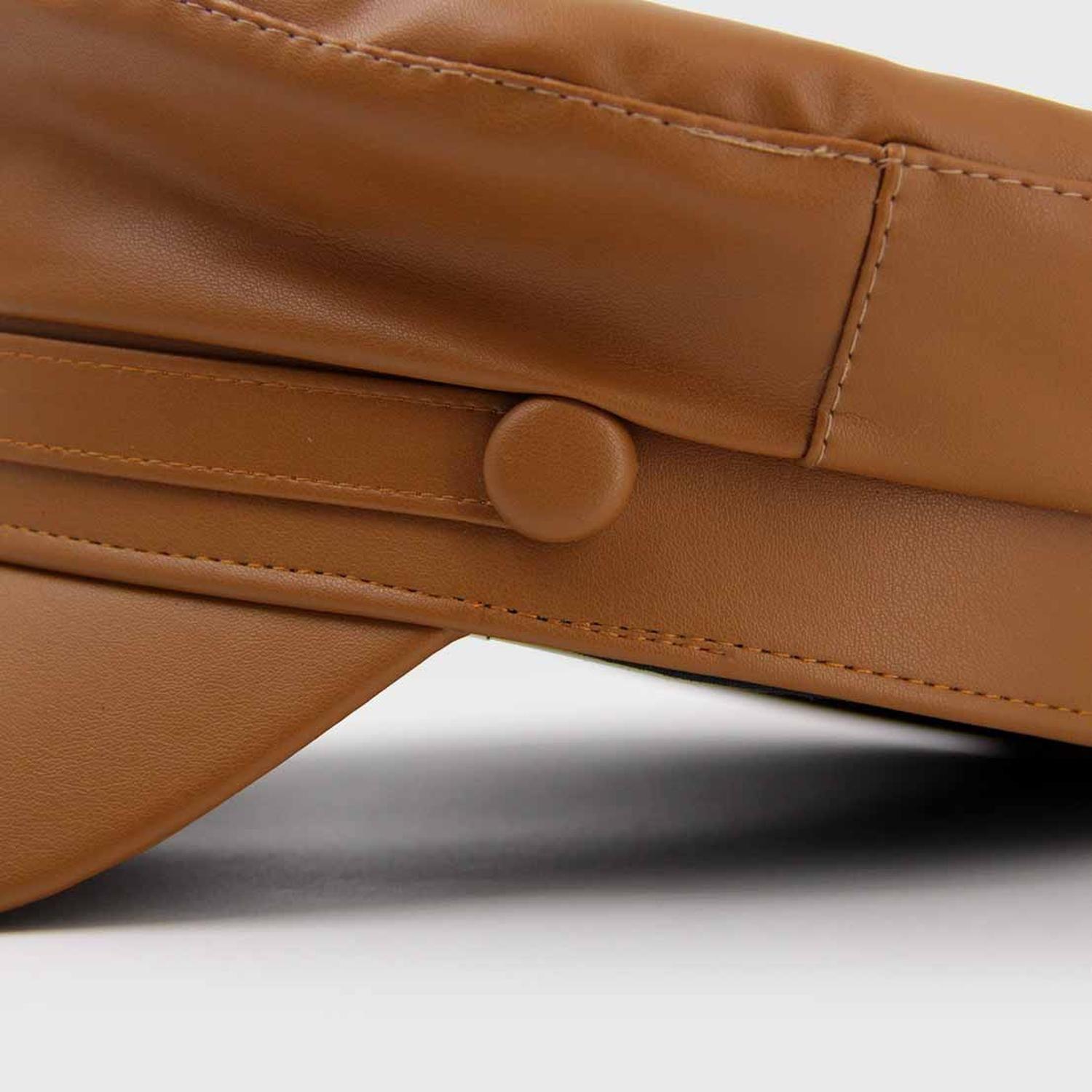 Boina Militar Ecocuero Ajustable 58 Cm Unisex Moda-2