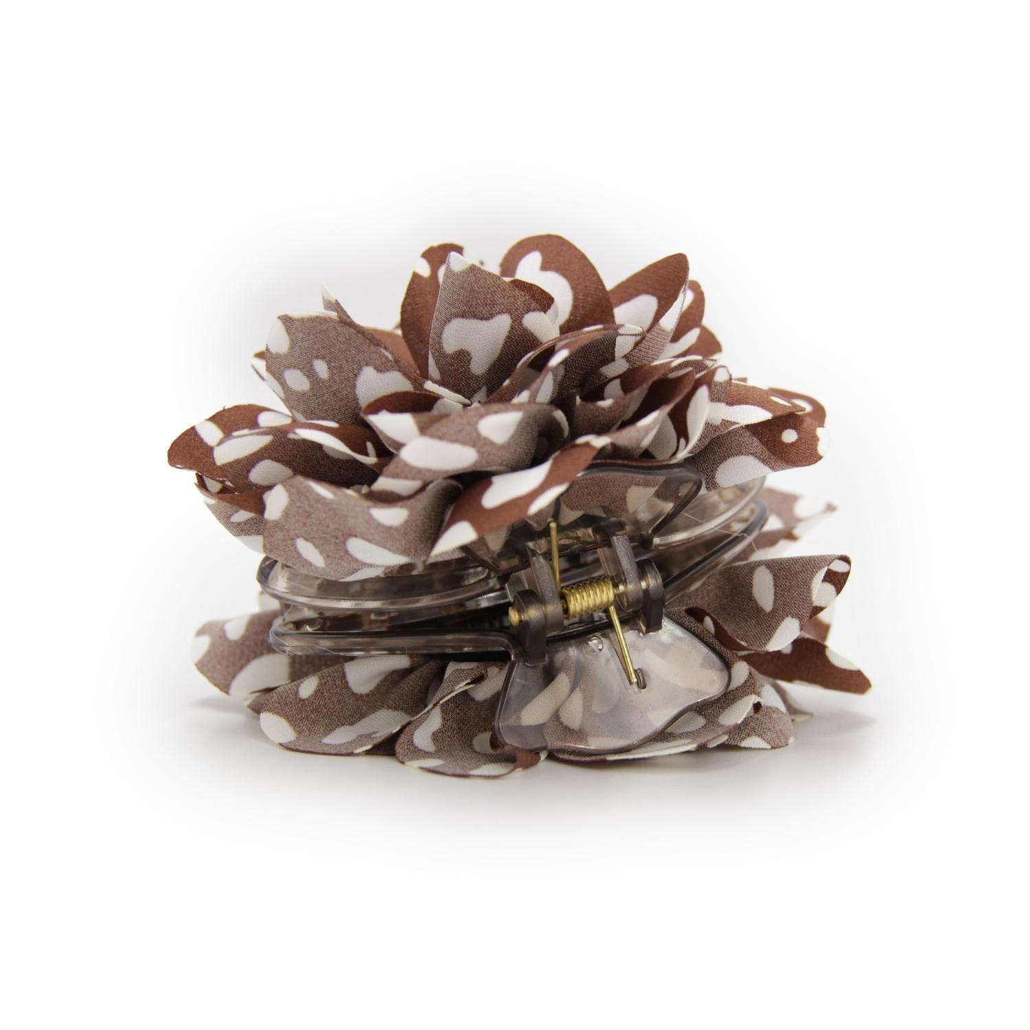 Pinche Traba Para El Cabello flor de tela lunares-2