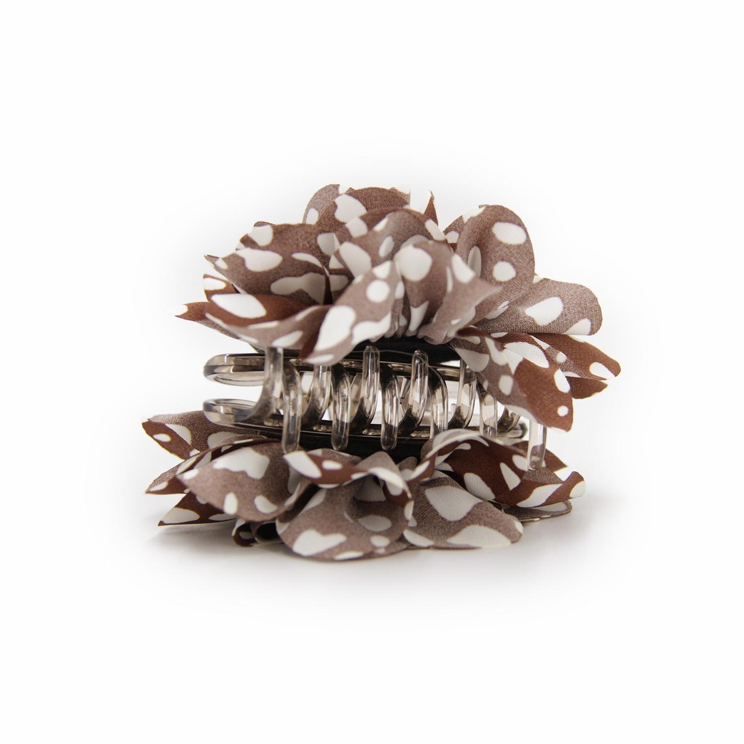 Pinche Traba Para El Cabello flor de tela lunares-3