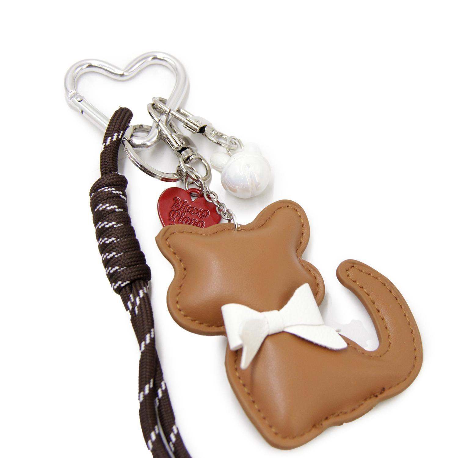 Llavero Charm Colgante Gatito Con Corazón Para Bolso 23cm-2